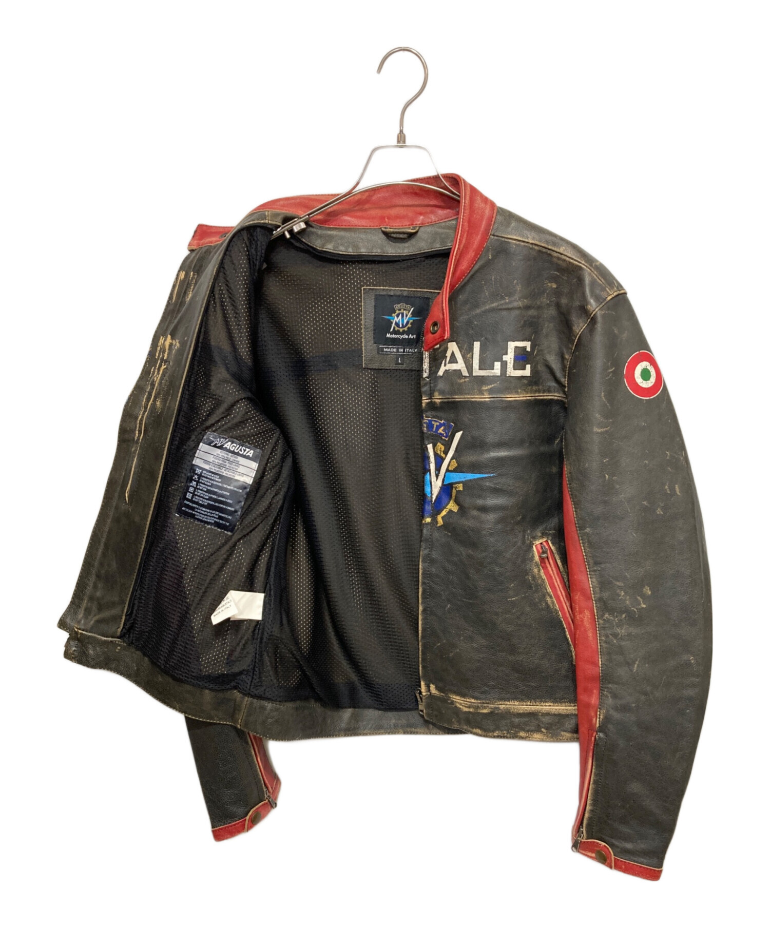 中古・古着通販】HYDROGEN (ハイドロゲン) ペイントレザーモーター