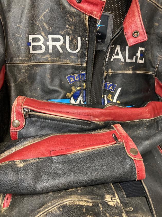 中古・古着通販】HYDROGEN (ハイドロゲン) ペイントレザーモーター