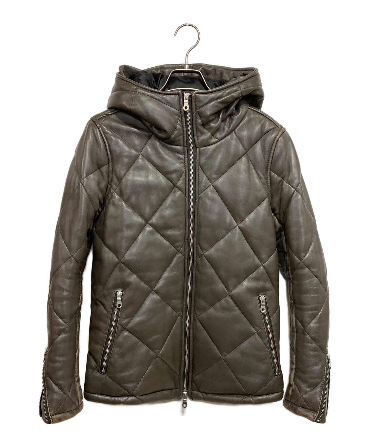 中古・古着通販】NO ID. (ノーアイディー) ラムレザージャケット