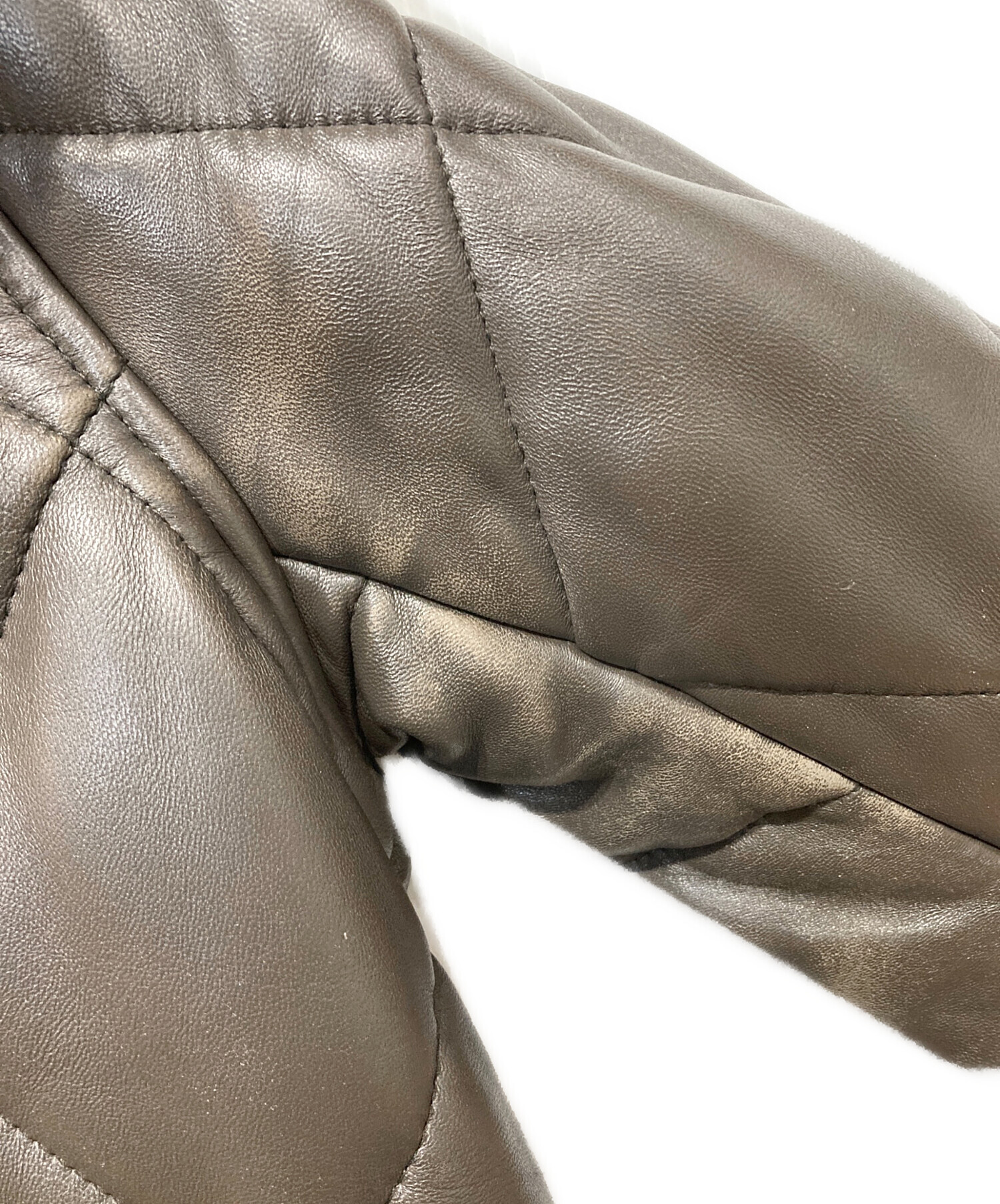 中古・古着通販】NO ID. (ノーアイディー) ラムレザージャケット