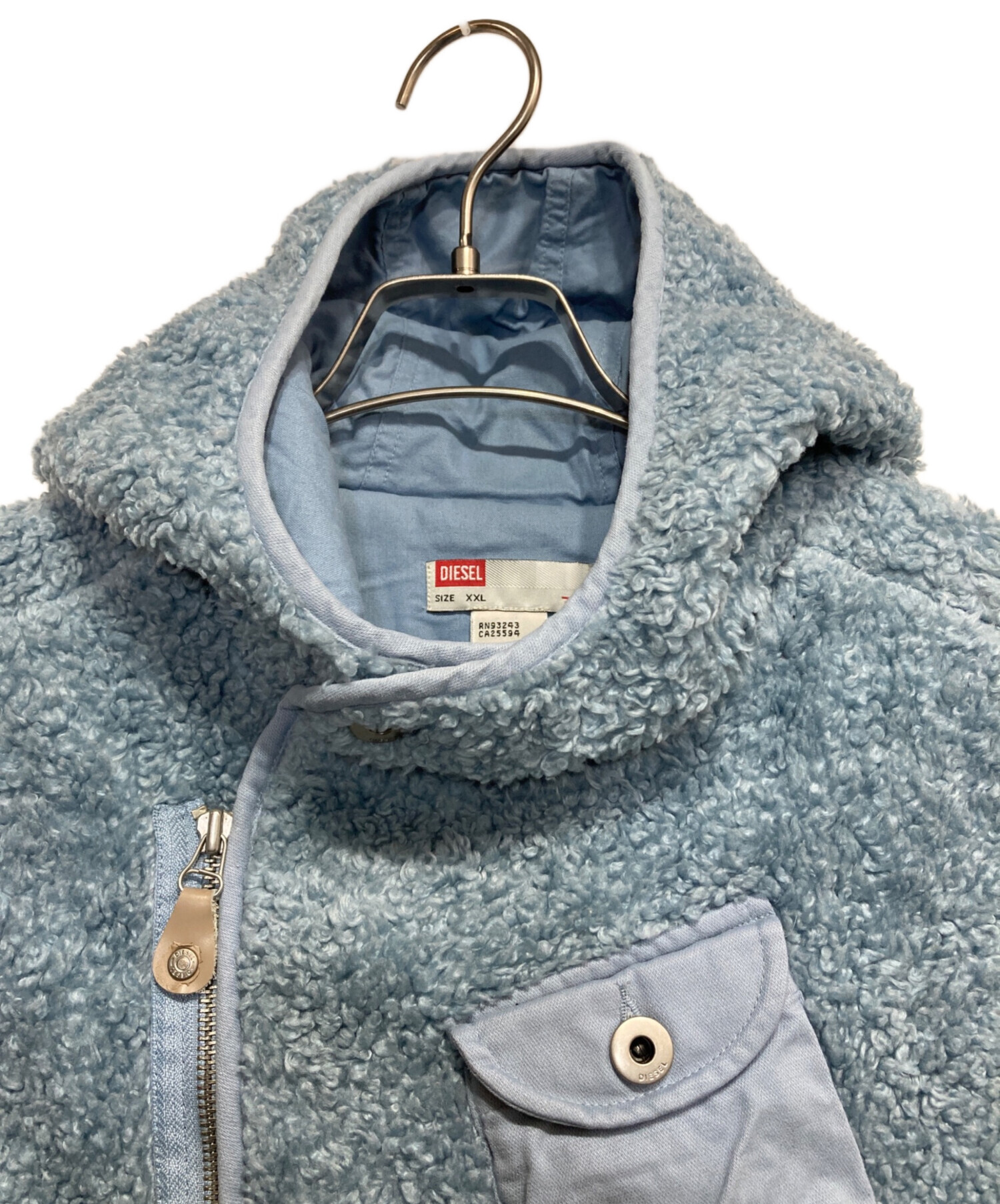 中古・古着通販】DIESEL (ディーゼル) ボアベスト スカイブルー サイズ 