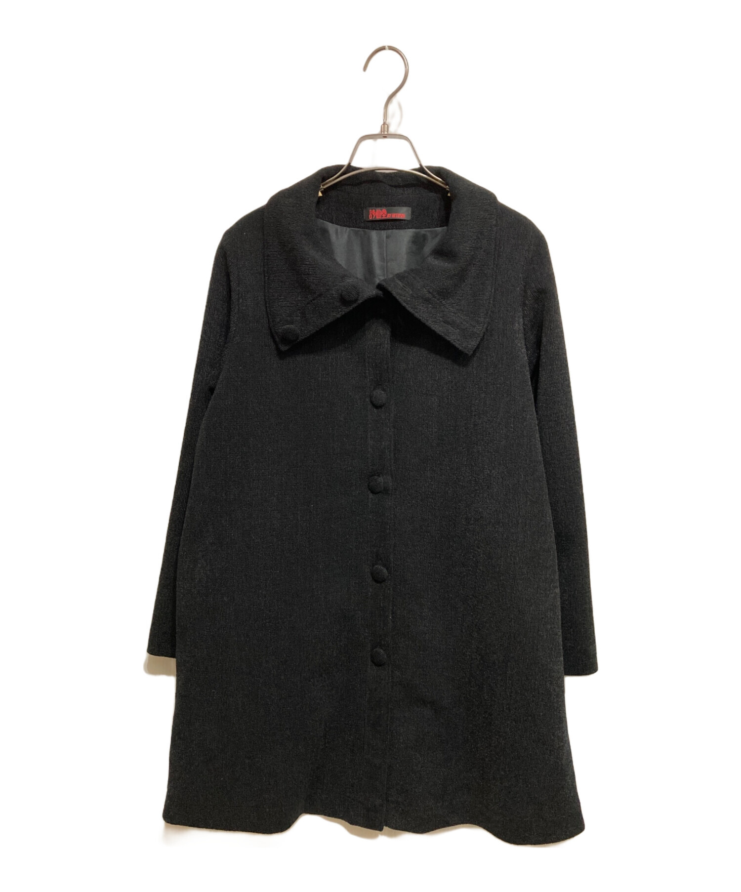 詩仙堂　コート 中古・古着通販】詩仙堂 (シセンドウ) ステンカラーコート ブラック