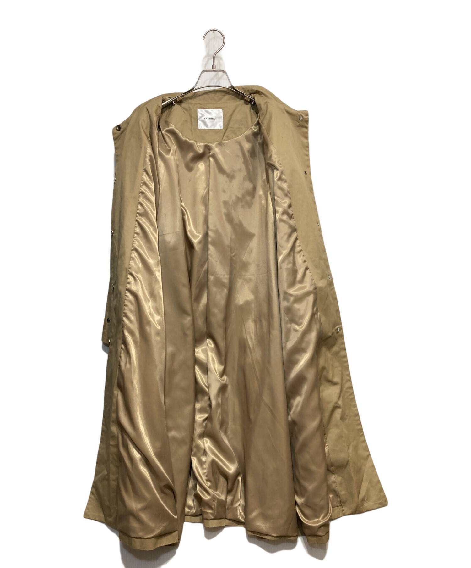 FASHIRU ベージュ スプリングコート 中古・古着通販】FASHIRU (ファシル) コットンスプリングコート