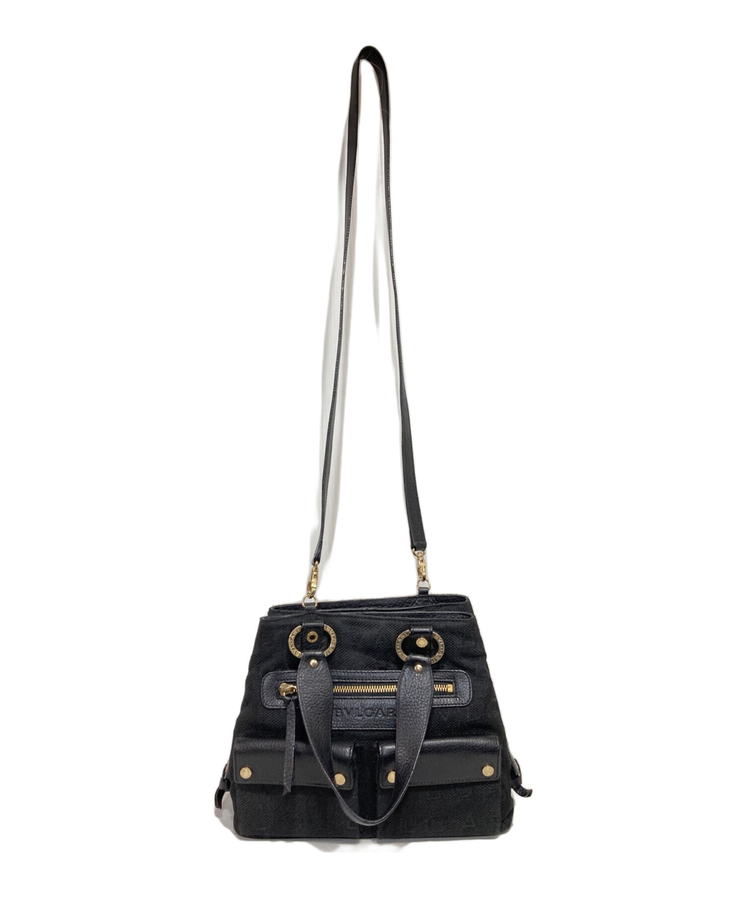 BVLGARI ブルガリ鞄 ハンドバッグ(中古) 中古・古着通販】BVLGARI (ブルガリ) ロゴマニア2WAYハンドバッグ