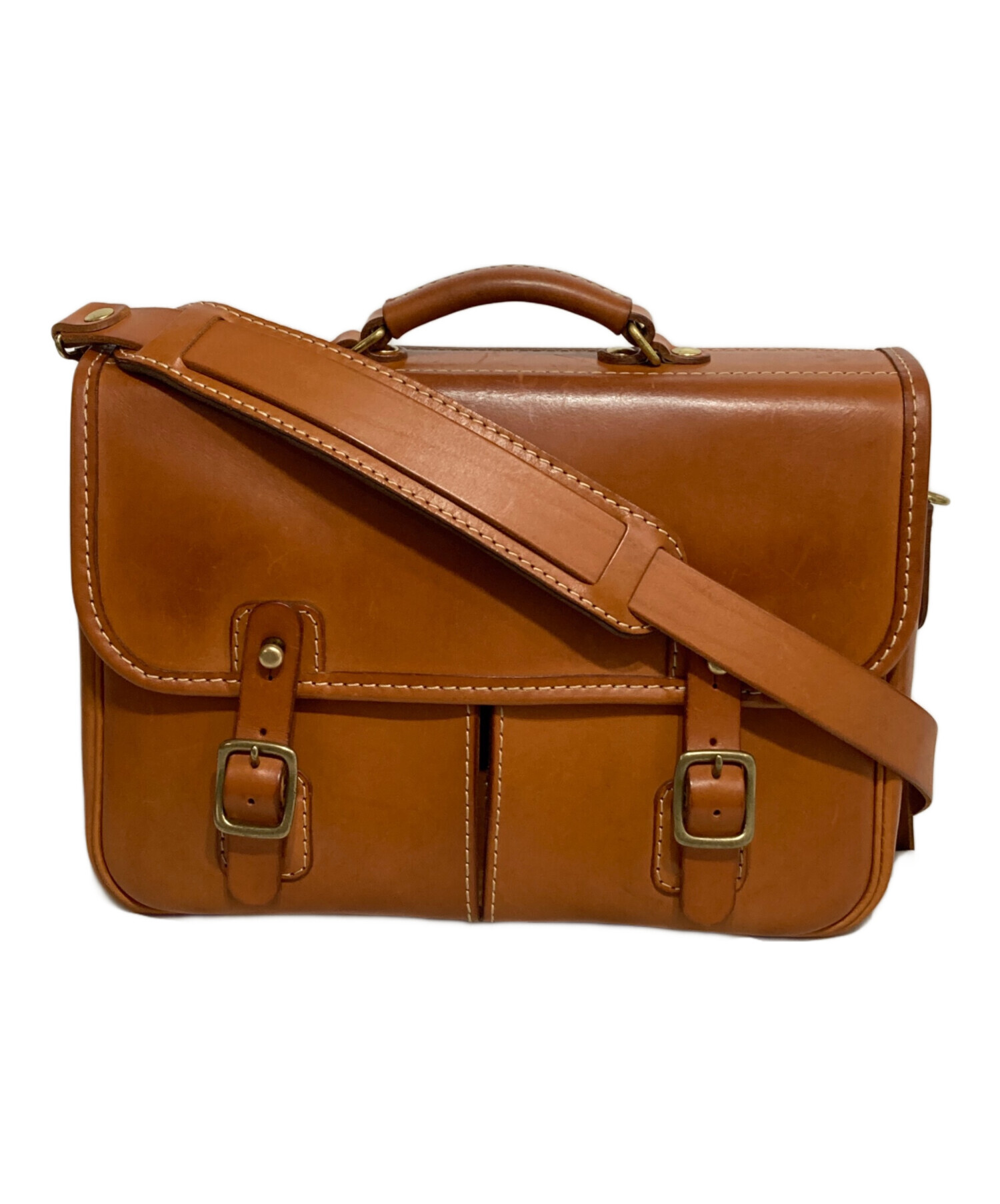 中古・古着通販】Herz (ヘルツ) 2WAYレザーショルダーバッグ ベージュ