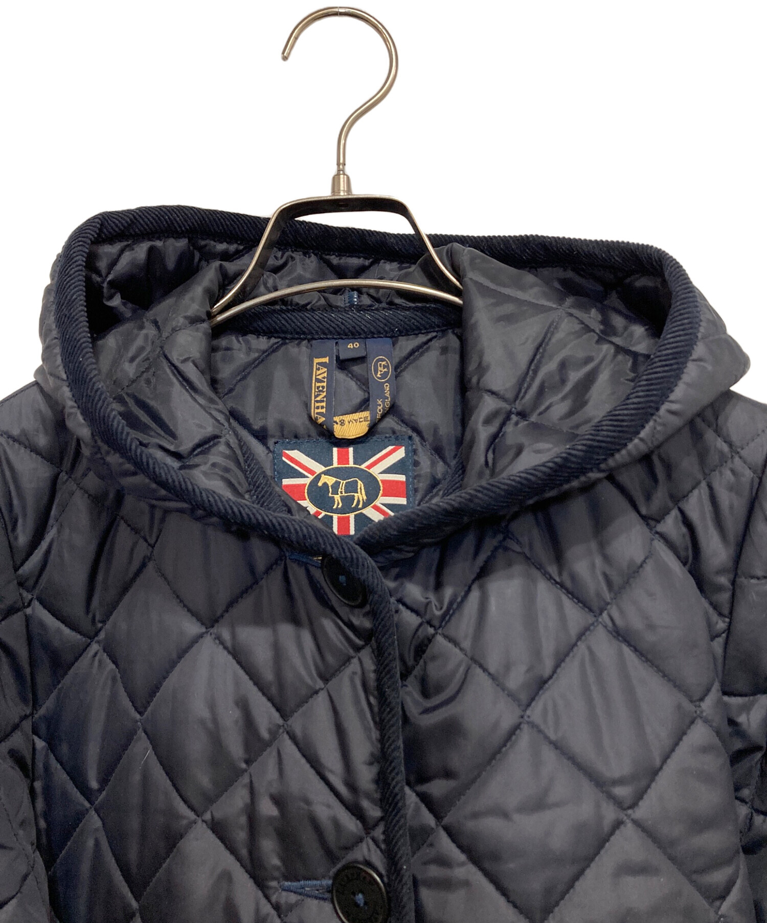 未使用品！！LAVENHAM/キルティングコート/ レディース/40/ネイビー 中古・古着通販】LAVENHAM (ラベンハム) キルティングコート ネイビー