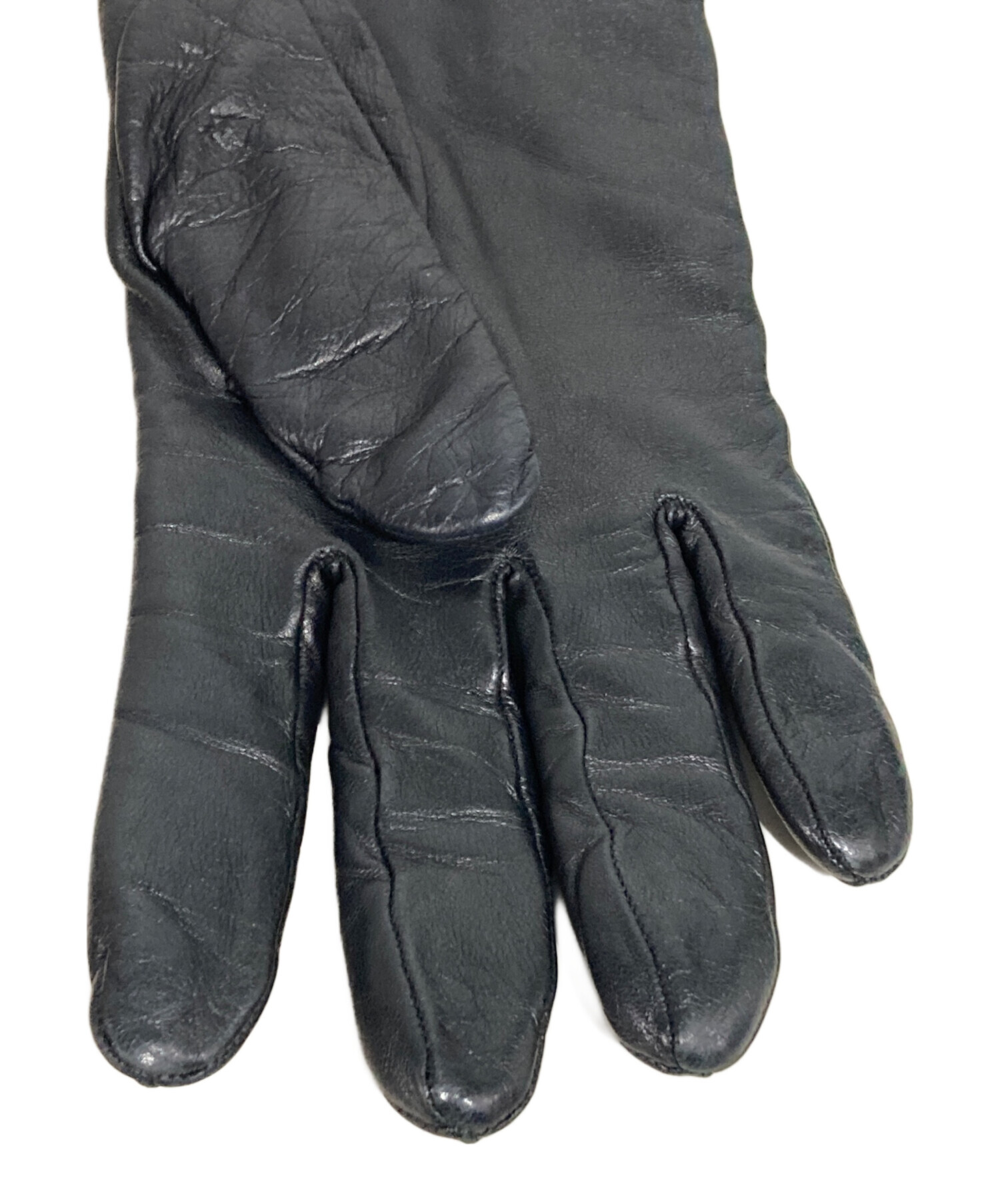 中古・古着通販】COACH (コーチ) レザーグローブ ブラック サイズ:8