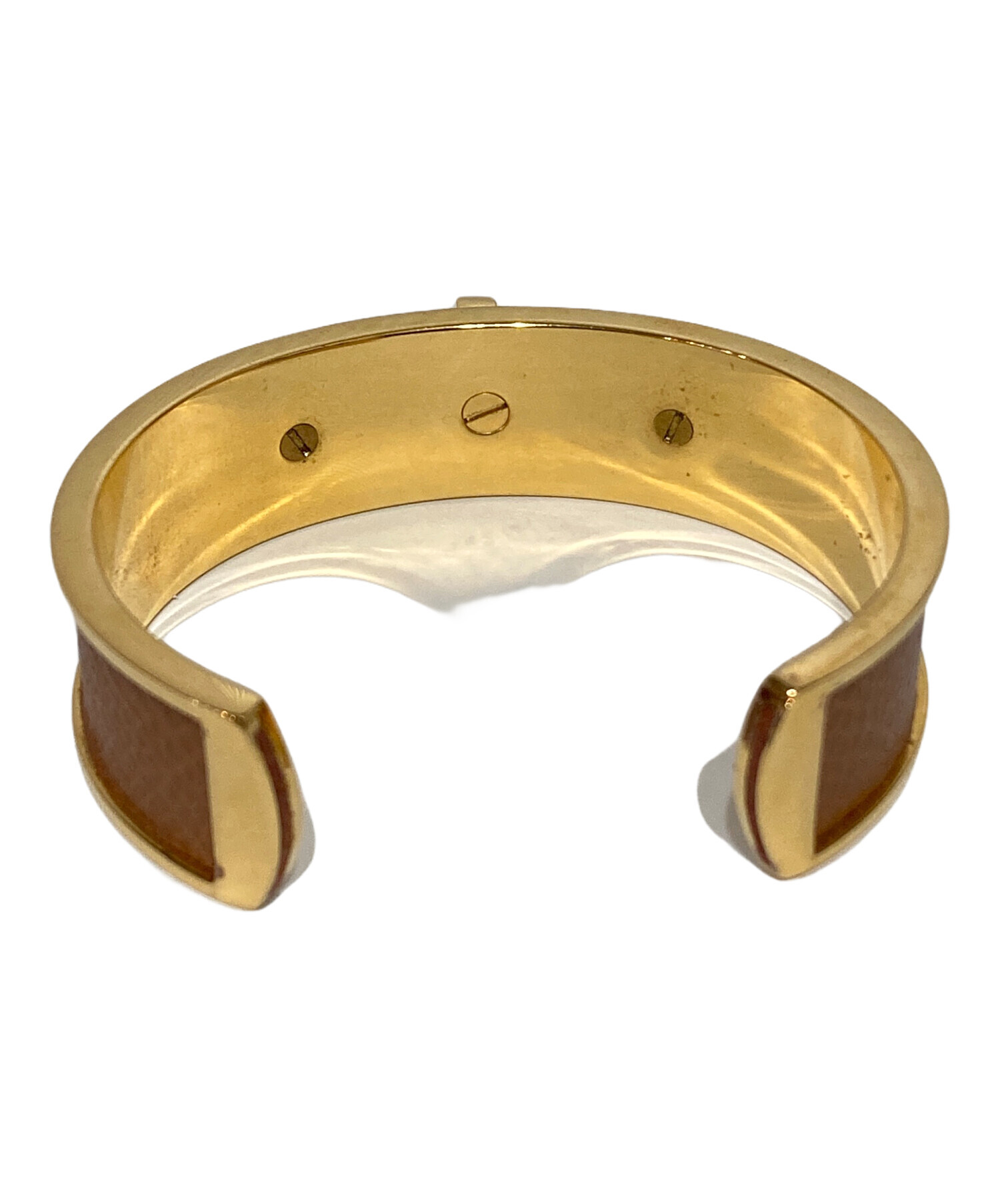 中古・古着通販】HERMES (エルメス) ケリーバングル ゴールド×ベージュ