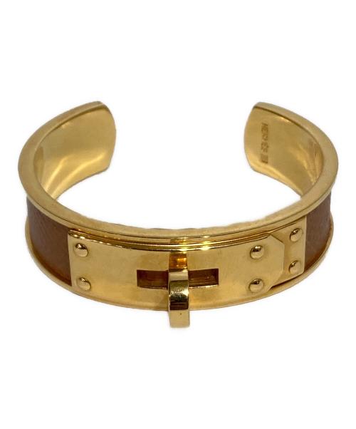 中古・古着通販】HERMES (エルメス) ケリーバングル ゴールド×ベージュ