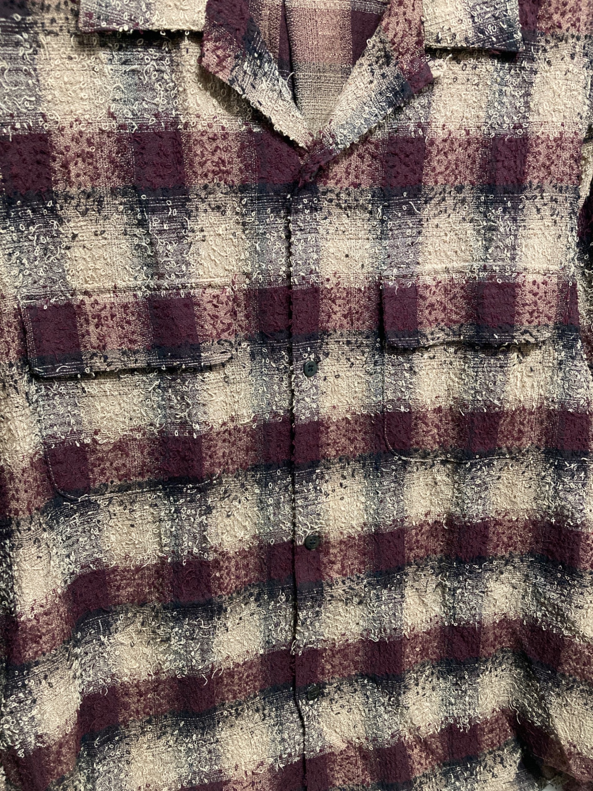 中古・古着通販】SUGARHILL (シュガーヒル) HAIRLY PLAID OPEN COLLOR