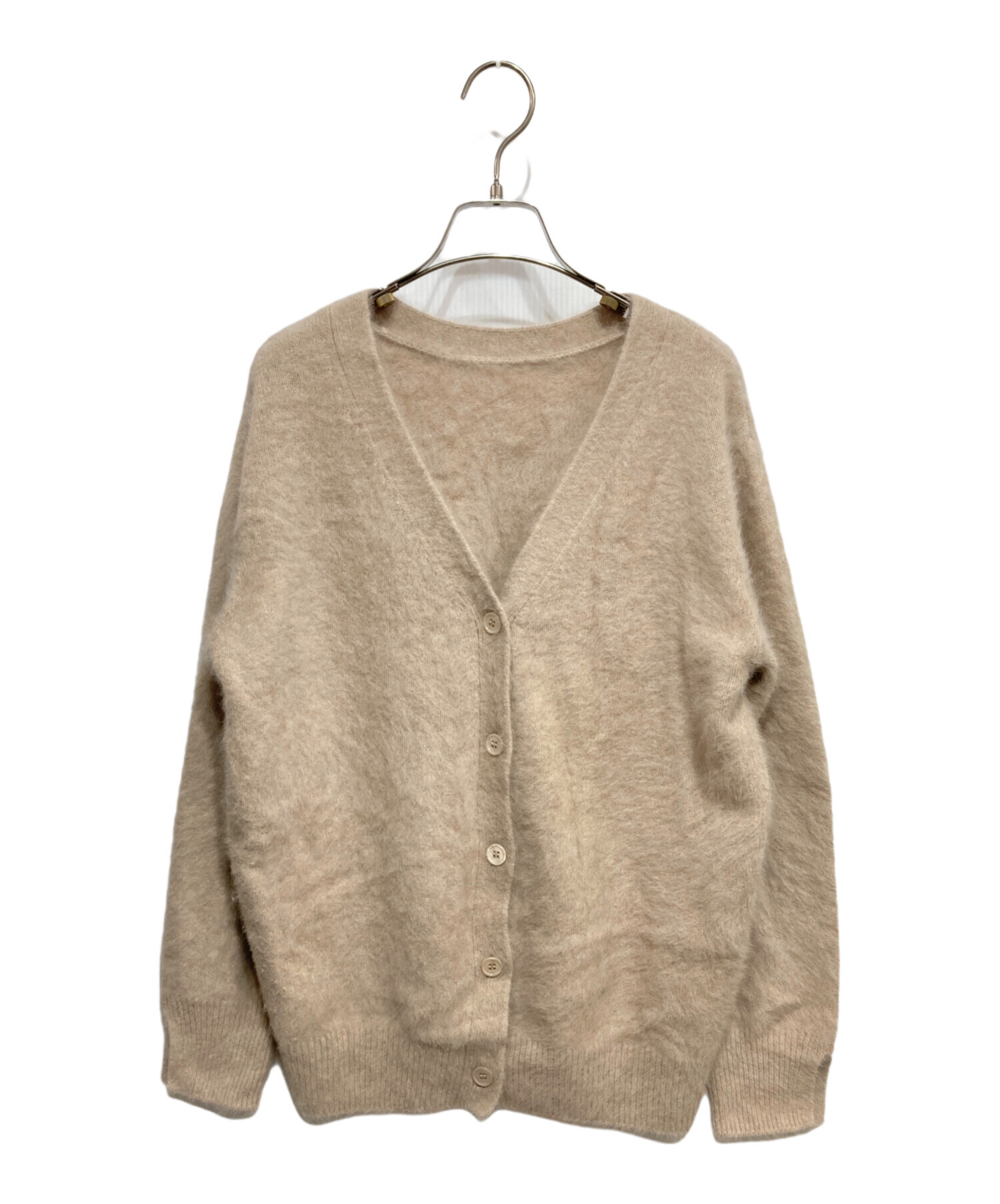 3WAY✨ シーナリー ファーカシミヤ ニットカーディガン ベージュ ウール F 中古・古着通販】SHENERY (シーナリー) ファーカシミヤ3WAYニット