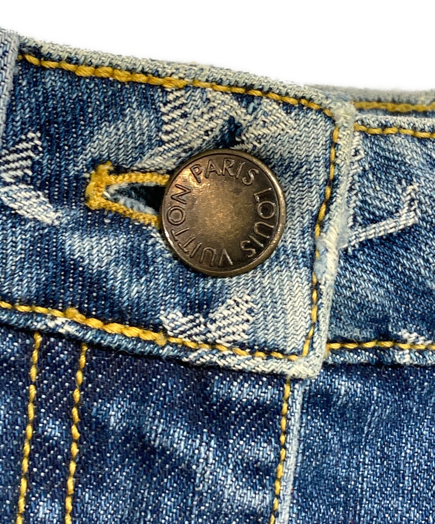 サイズ34 LOUIS VUITTON ルイヴィトン　モノグラム柄　デニムパンツ ルイ・ヴィトン デニムパンツ レディース SIZE 34 (XS) LOUIS VUITTON