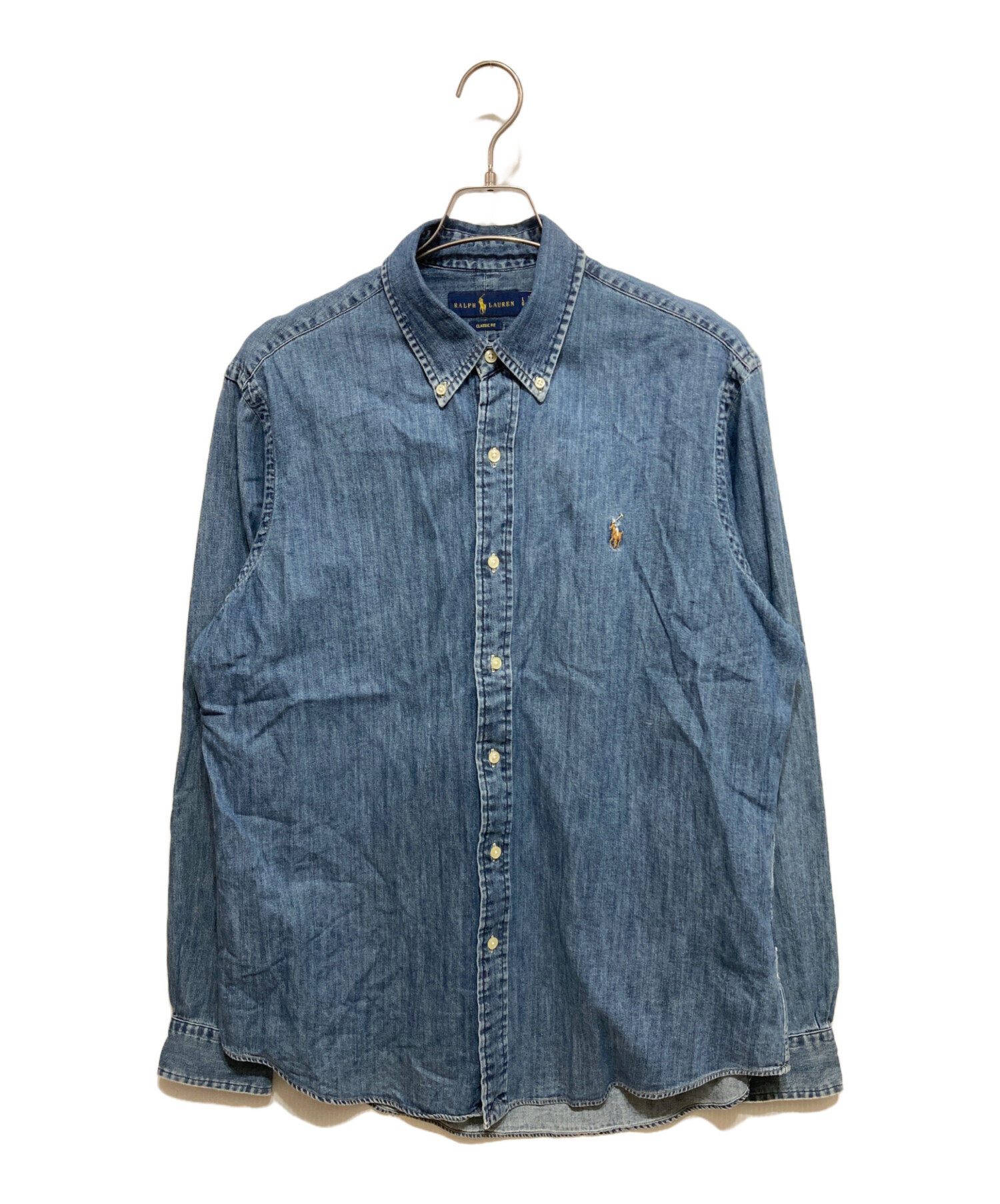 ラルフローレン　デニムシャツ　インディゴ　XS ラルフローレンデニムシャツ ラルフローレン インディゴ シャツ 人気