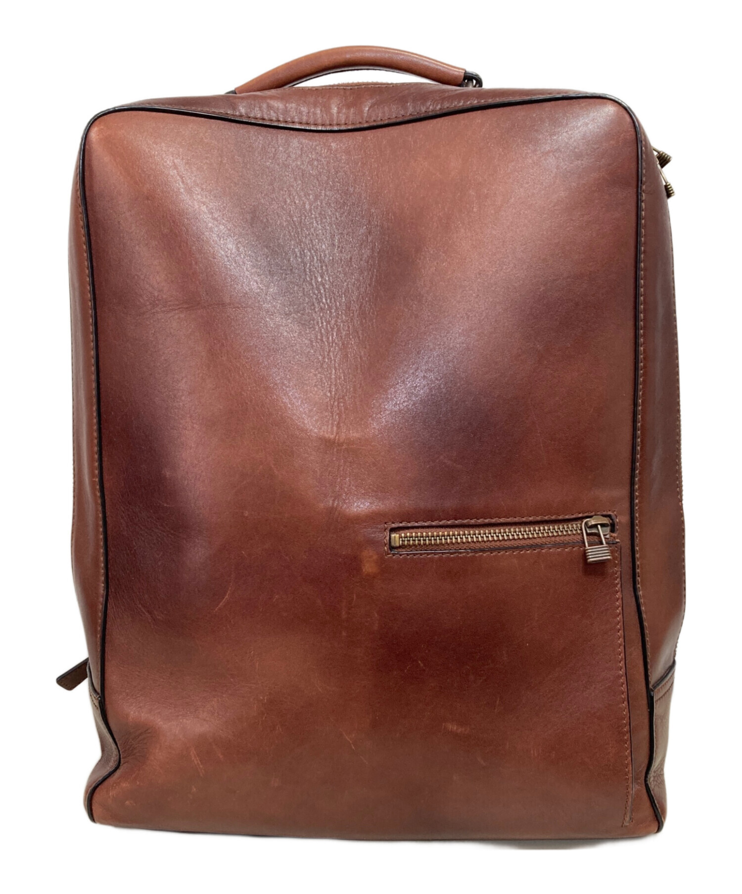 MOTHER HOUSE アンティークスクエア バックパック　ブラウン Antique Square Backpack / アンティーク スクエア バックパック