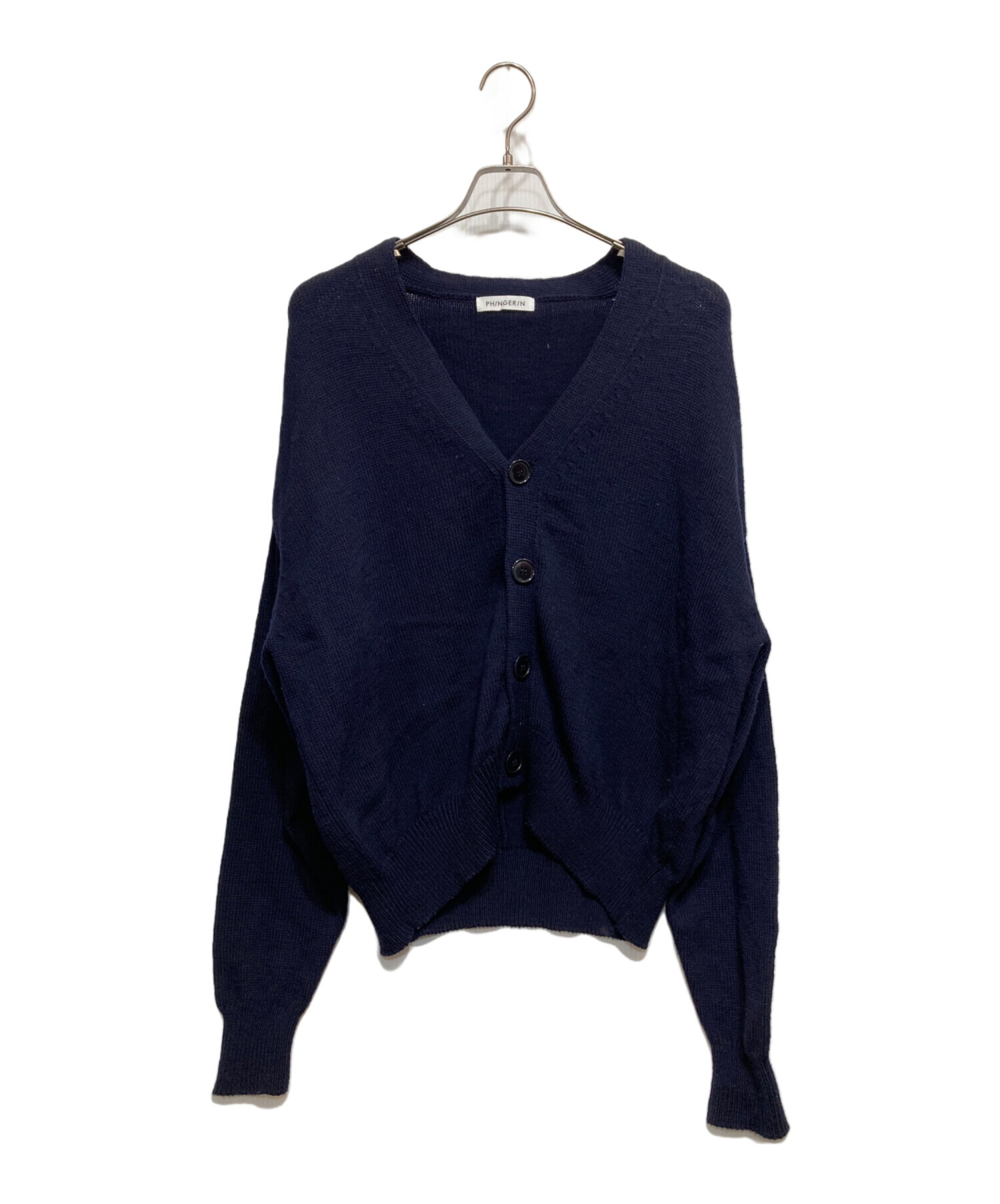 phingerin ネイビー カーディガン 中古・古着通販】PHINGERIN (フィンガリン) JOINT CARDIGAN ネイビー