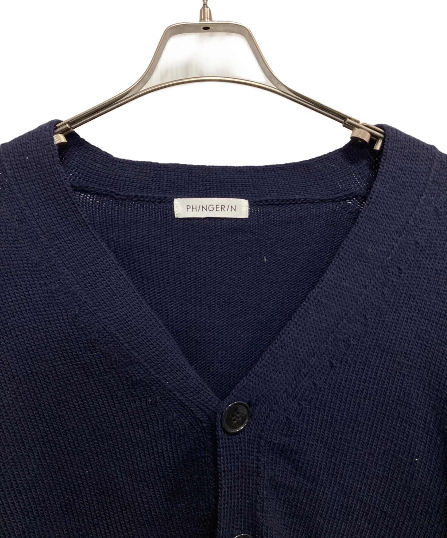 中古・古着通販】PHINGERIN (フィンガリン) JOINT CARDIGAN ネイビー