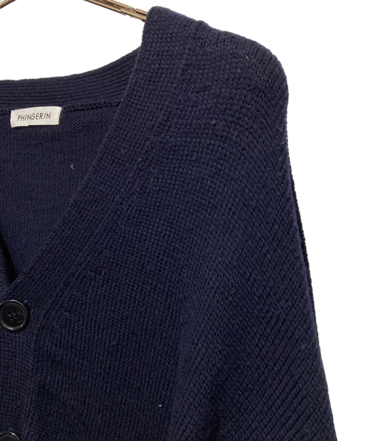 中古・古着通販】PHINGERIN (フィンガリン) JOINT CARDIGAN ネイビー