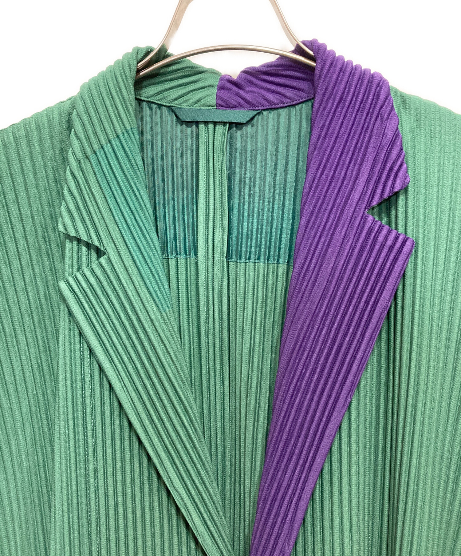 オムプリッセ　テーラードジャケット　緑 サイズ1 中古・古着通販】HOMME PLISSE ISSEY MIYAKE (オム プリッセ イッセイ