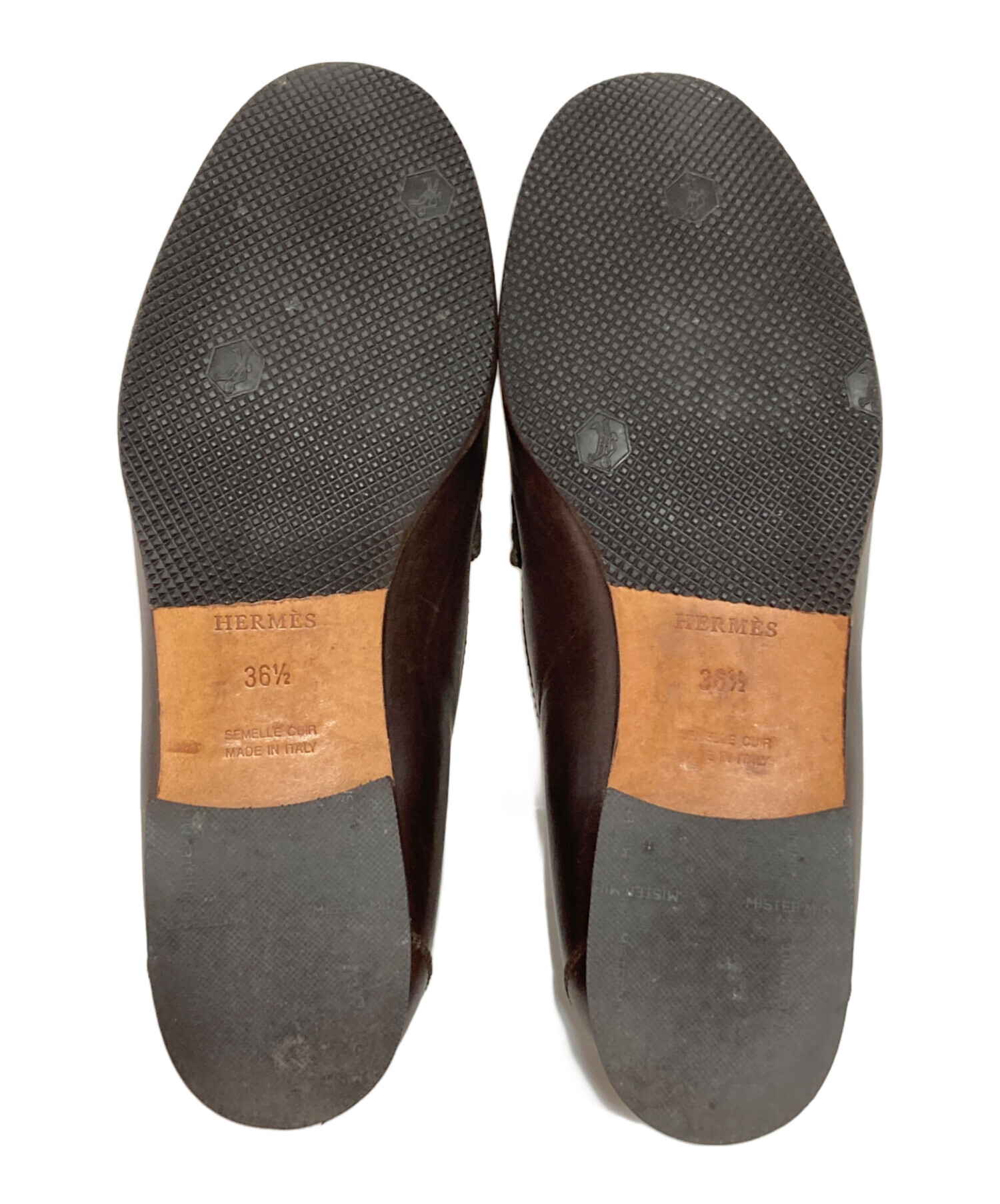 中古・古着通販】HERMES (エルメス) コンスタンスローファー ブラウン