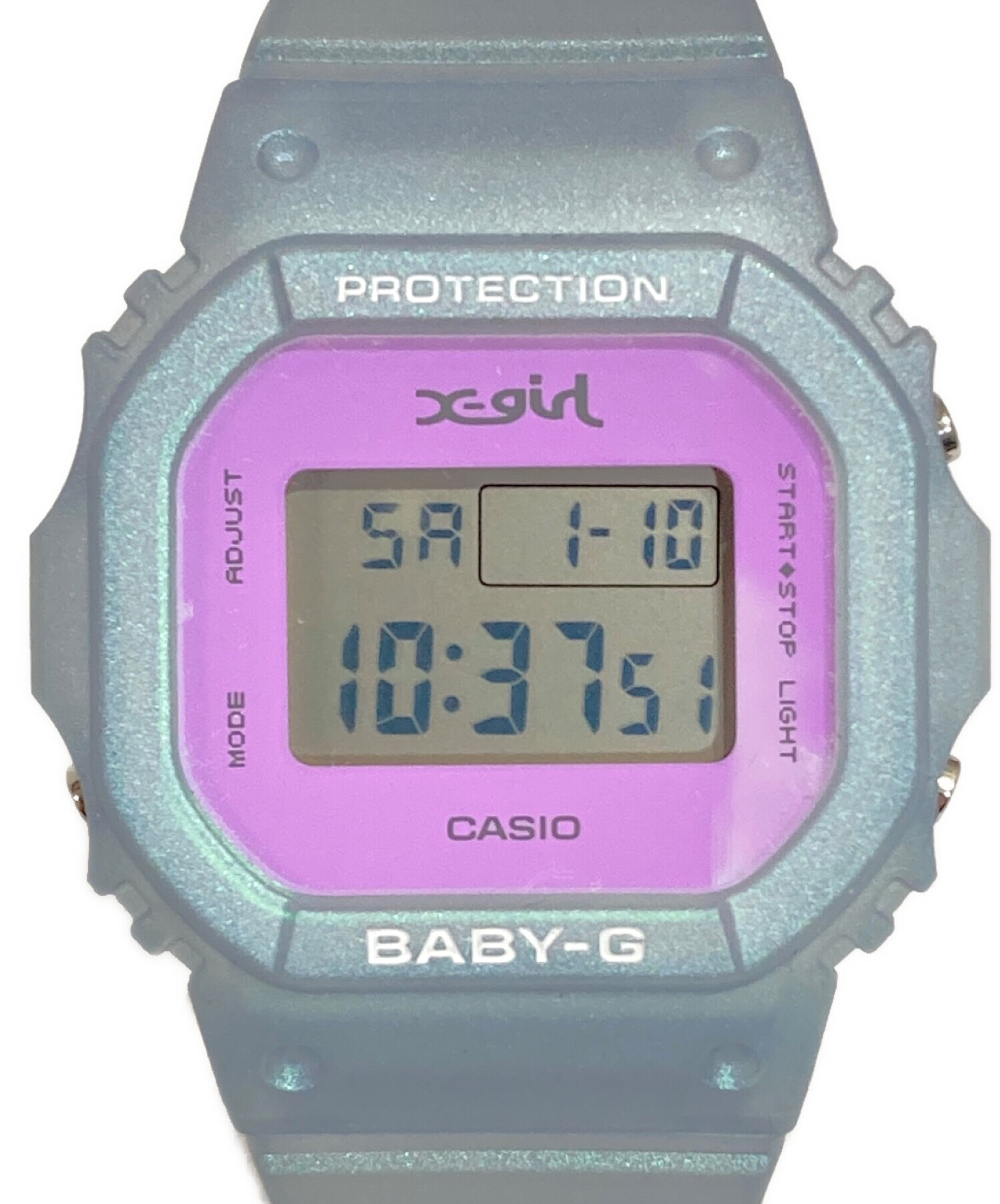 カシオ ベビーＧ デジタル腕時計 X-girl コラボレーションモデル X-girl（エックスガール） デジタル腕時計「Baby-Gコラボ」 - ブラック