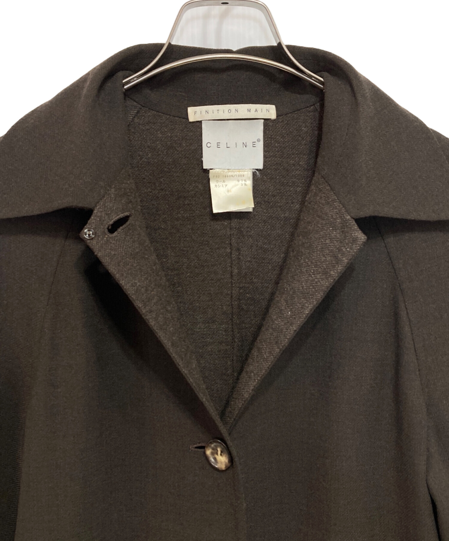 CELINE セリーヌ コート（その他） レディース 【古着】【中古】 中古・古着通販】CELINE (セリーヌ) ウールカシミヤラグランコート