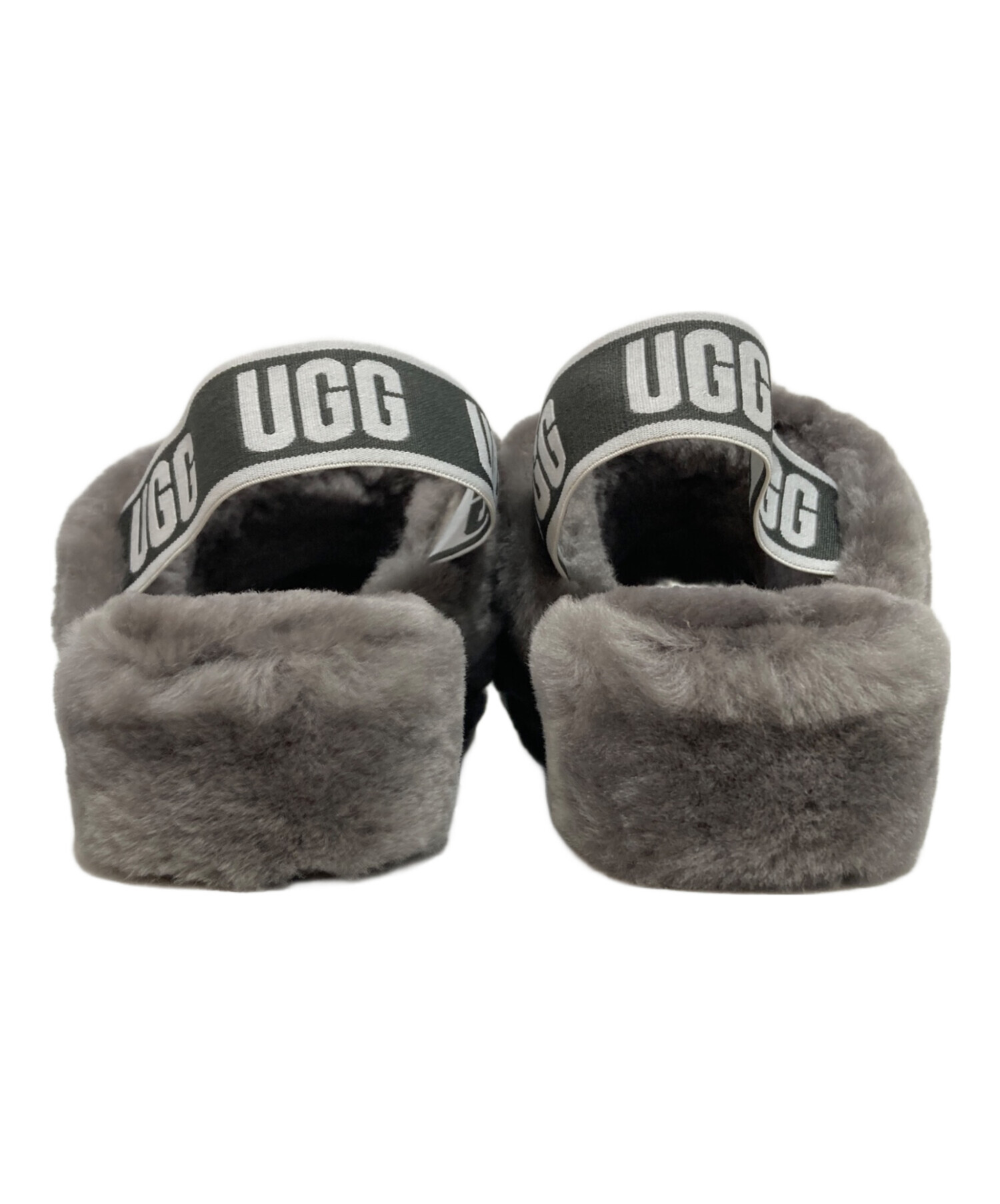 未使用級　アグ　FLUFF YEAH BLING ムートン　サンダル　グレー UGG Australia（アグオーストラリア） 送料無料 アグ ルームスリッパ