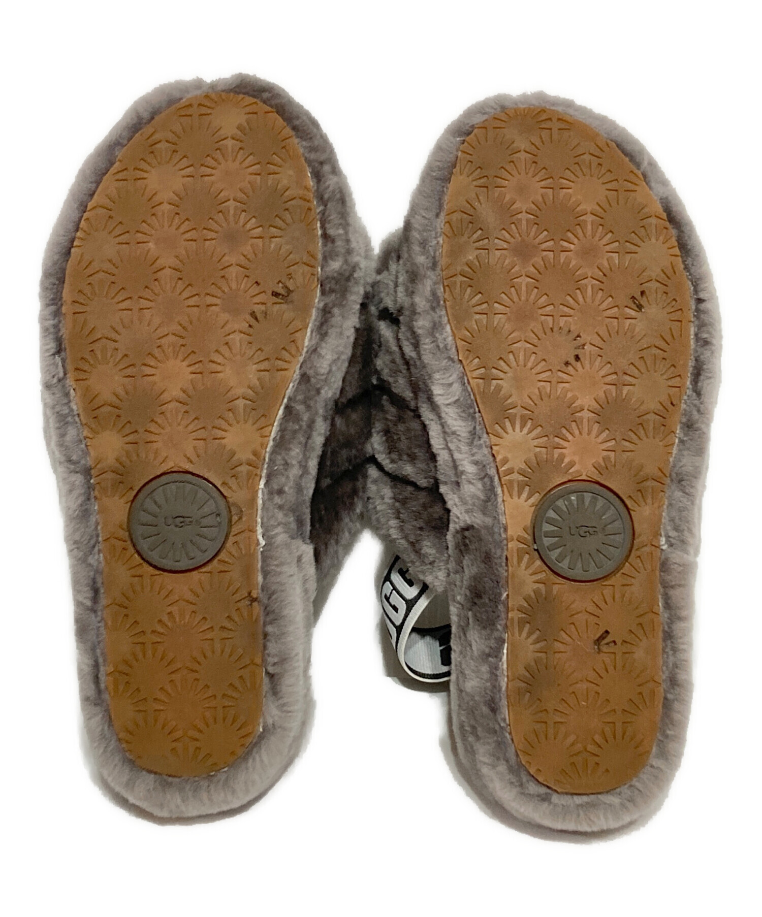 未使用級　アグ　FLUFF YEAH BLING ムートン　サンダル　グレー 中古・古着通販】UGG (アグ) Fluff Yeah Slide グレー サイズ:23