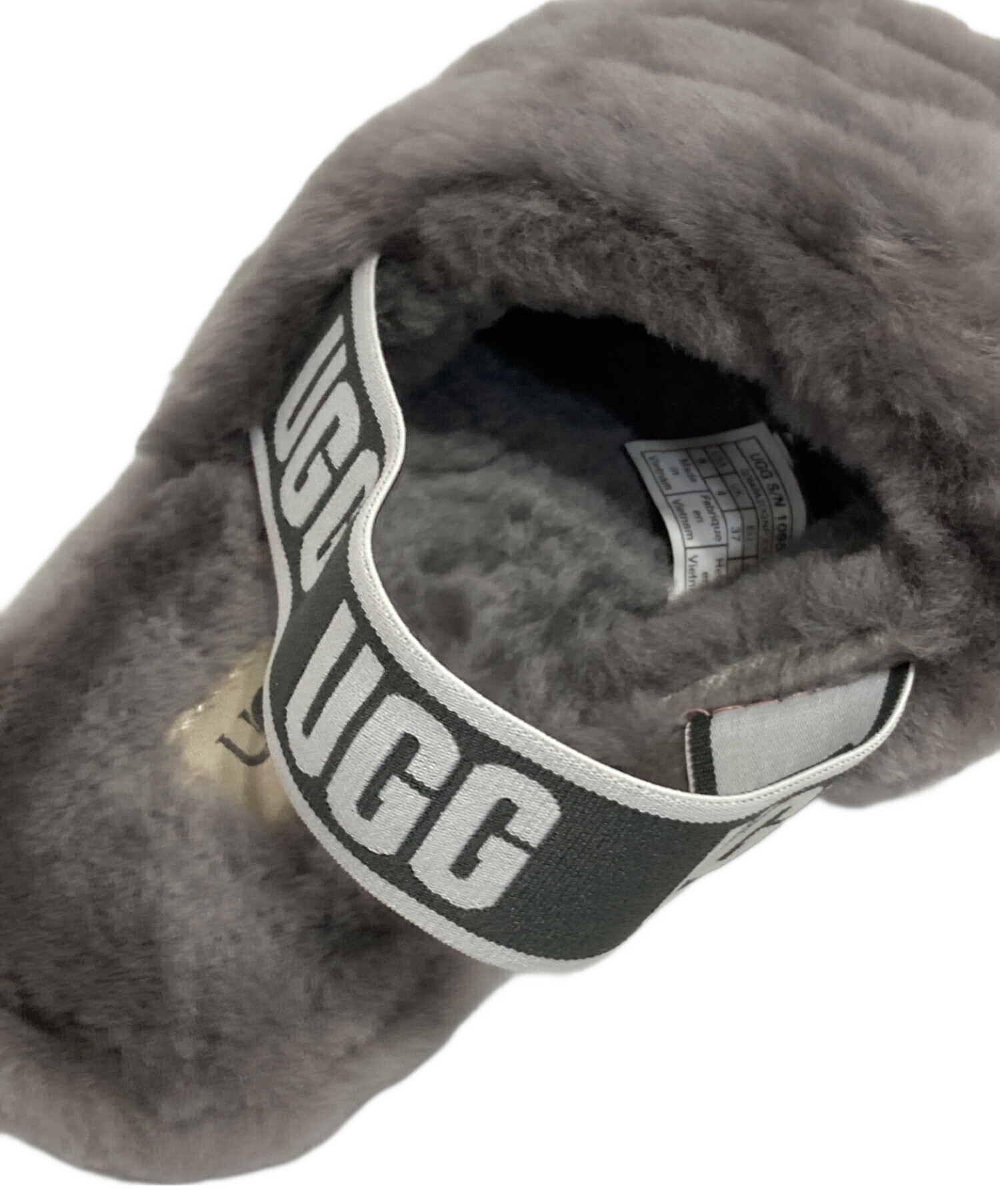 未使用級　アグ　FLUFF YEAH BLING ムートン　サンダル　グレー 中古・古着通販】UGG (アグ) Fluff Yeah Slide グレー サイズ:23