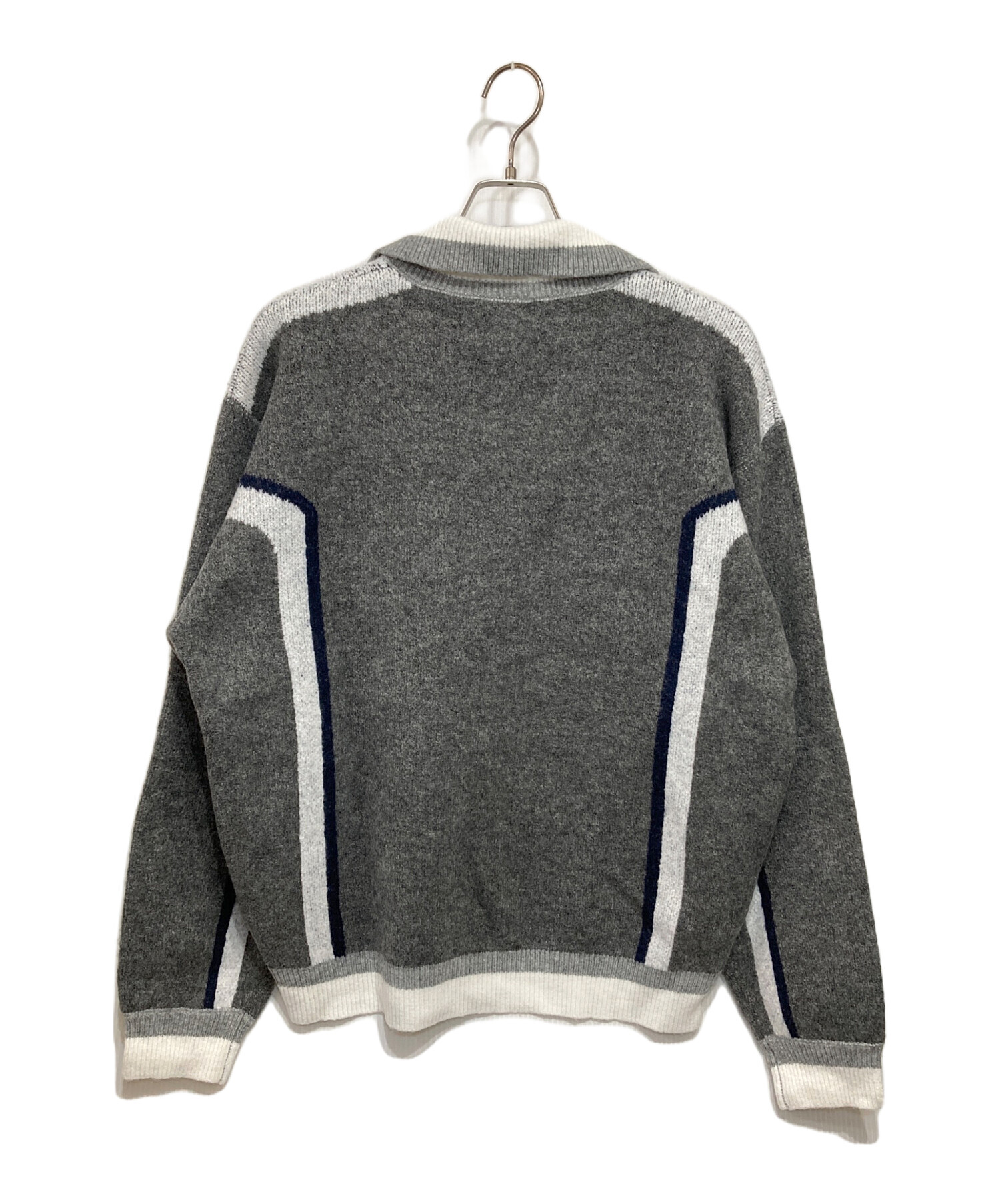 中古・古着通販】atmos (アトモス) Knit Soccer Polo Shirt GRAY 
