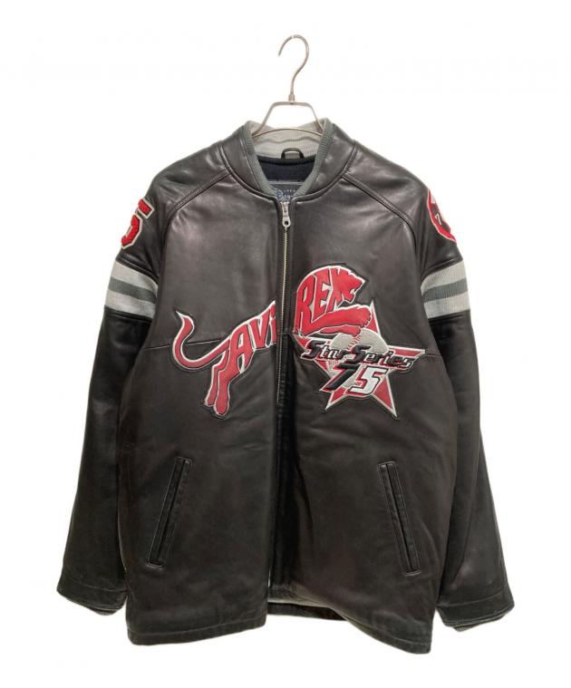 中古・古着通販】AVIREX (アヴィレックス) レザー刺繍スタジャン