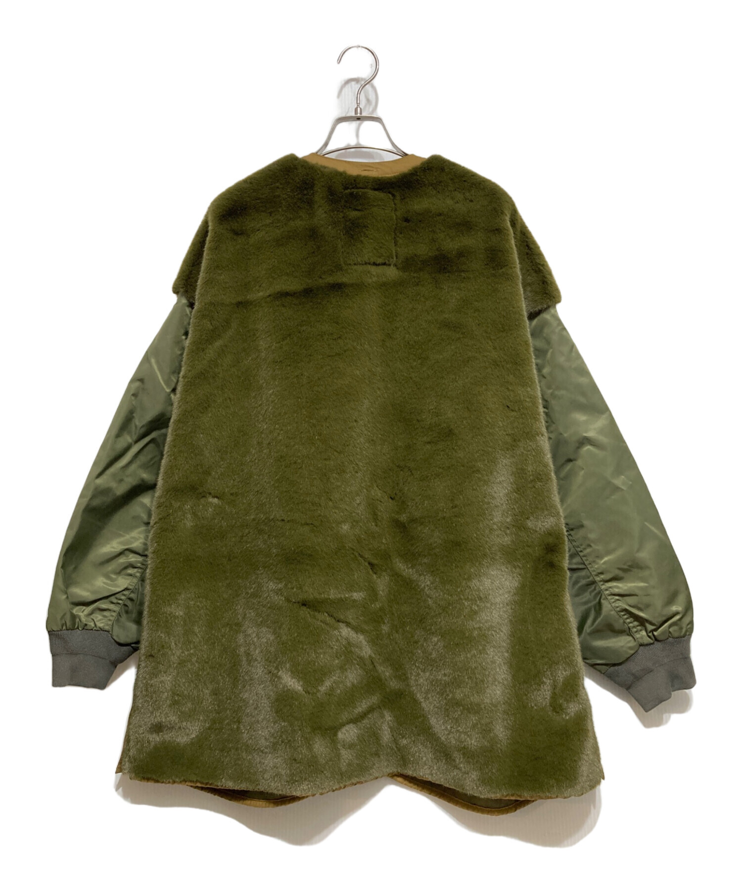 中古・古着通販】etsinta (エシンタ) ファー切替ジャケット ベージュ