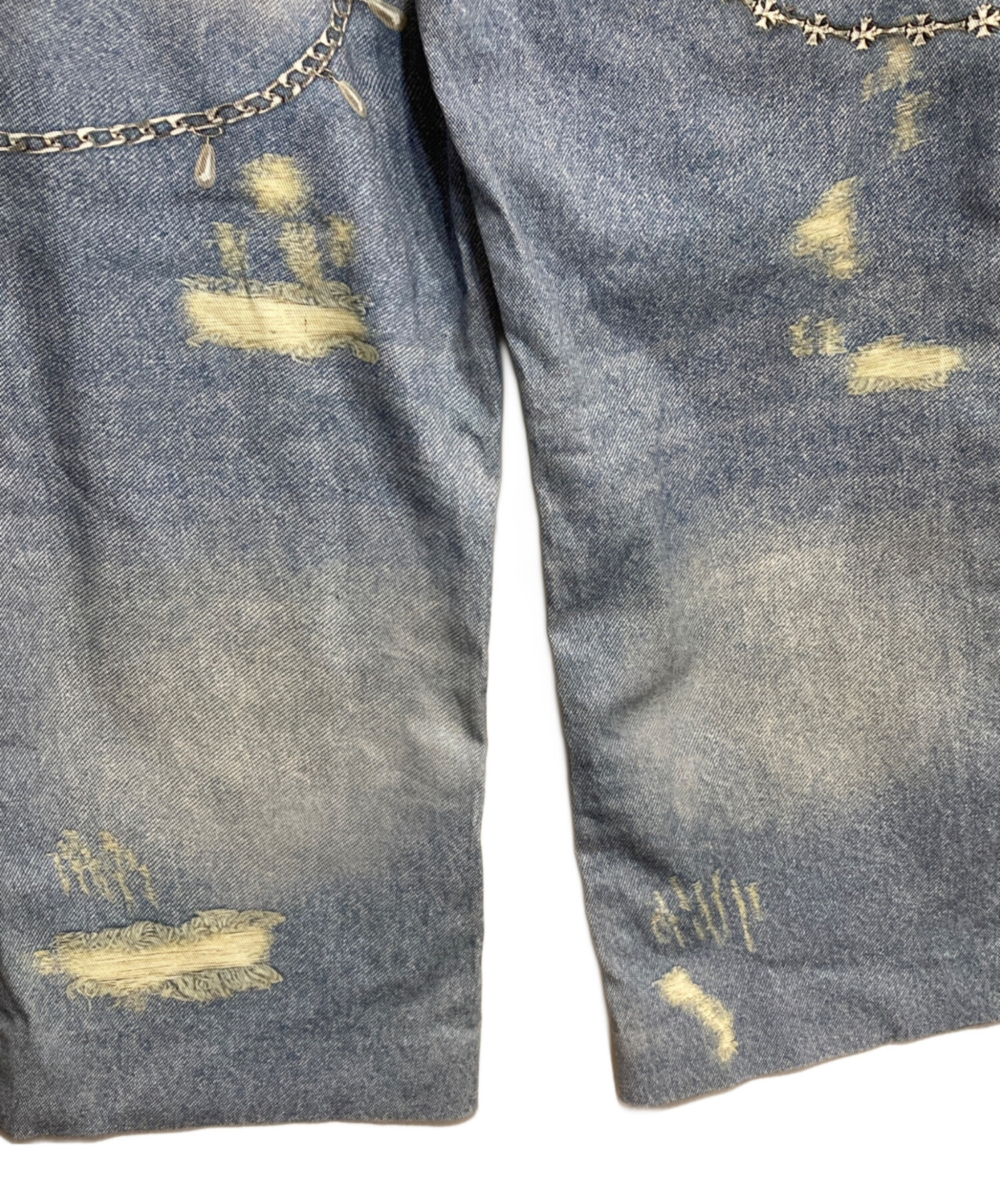 中古・古着通販】solni (solni) Printed wide leg Denim/プリント
