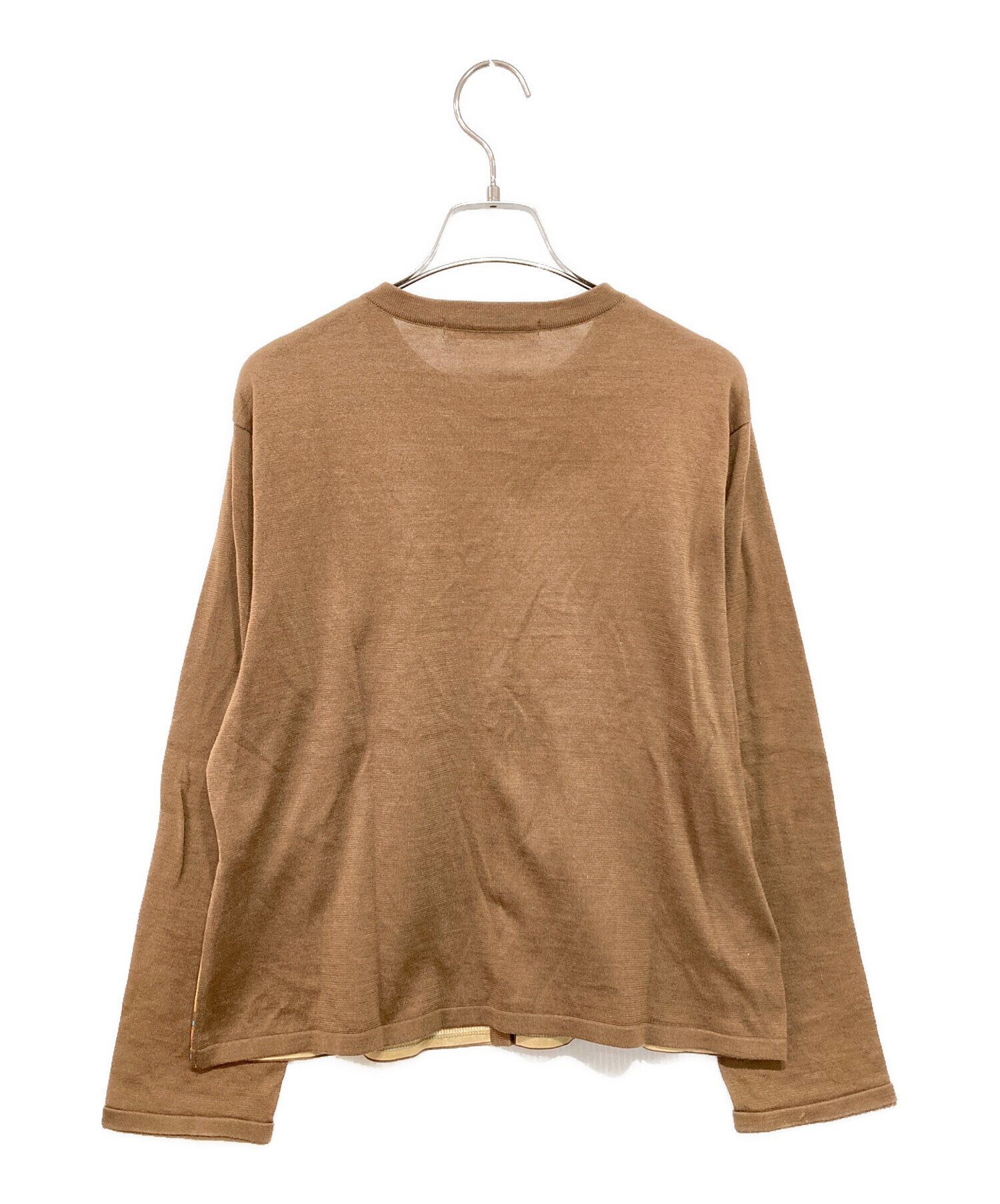 中古・古着通販】LEONARD (レオナール) プリントカーディガン ベージュ