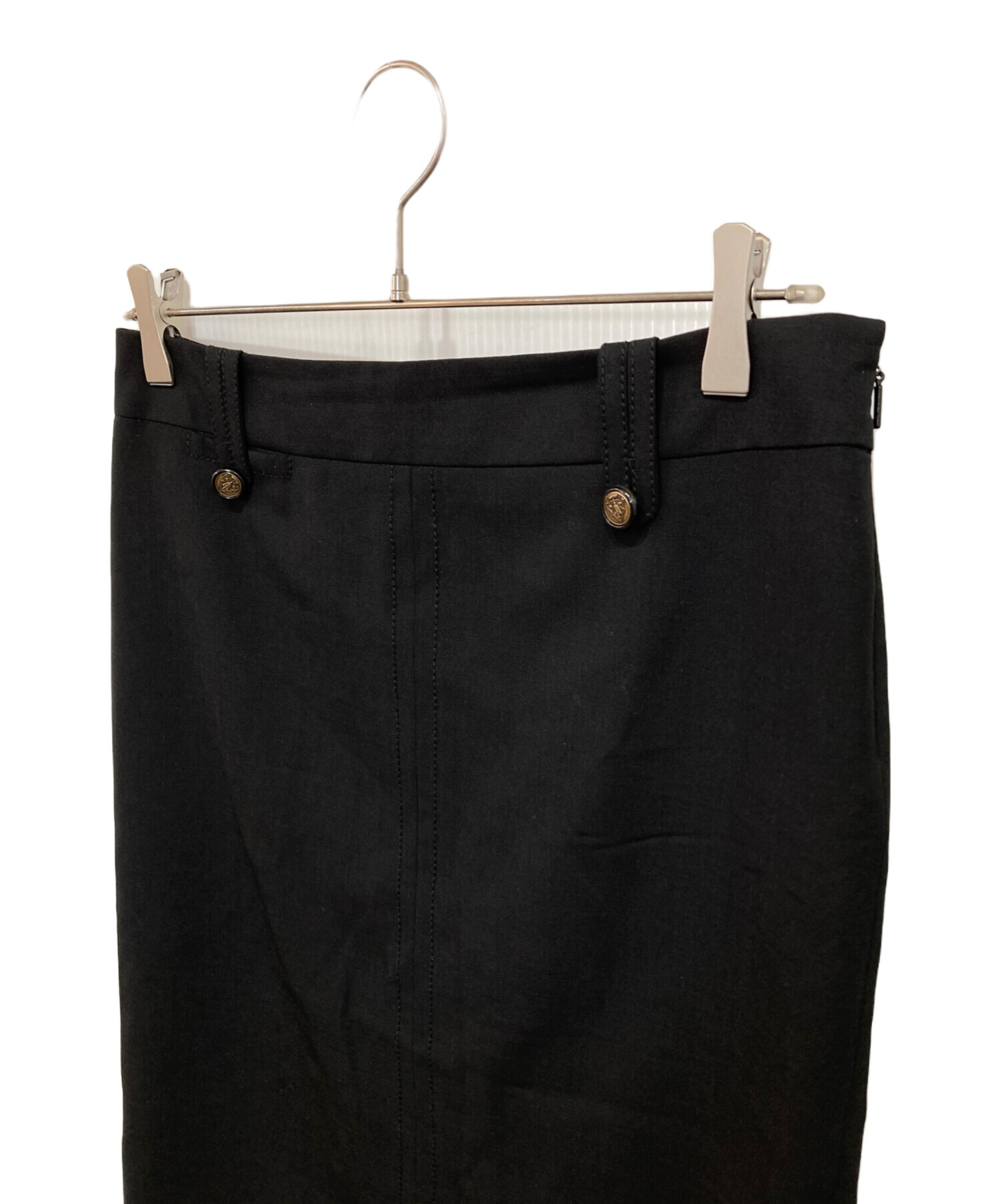 美品GUCCI タイトスカート サイズ38 黒 中古・古着通販】GUCCI (グッチ) ウールタイトスカート ブラック