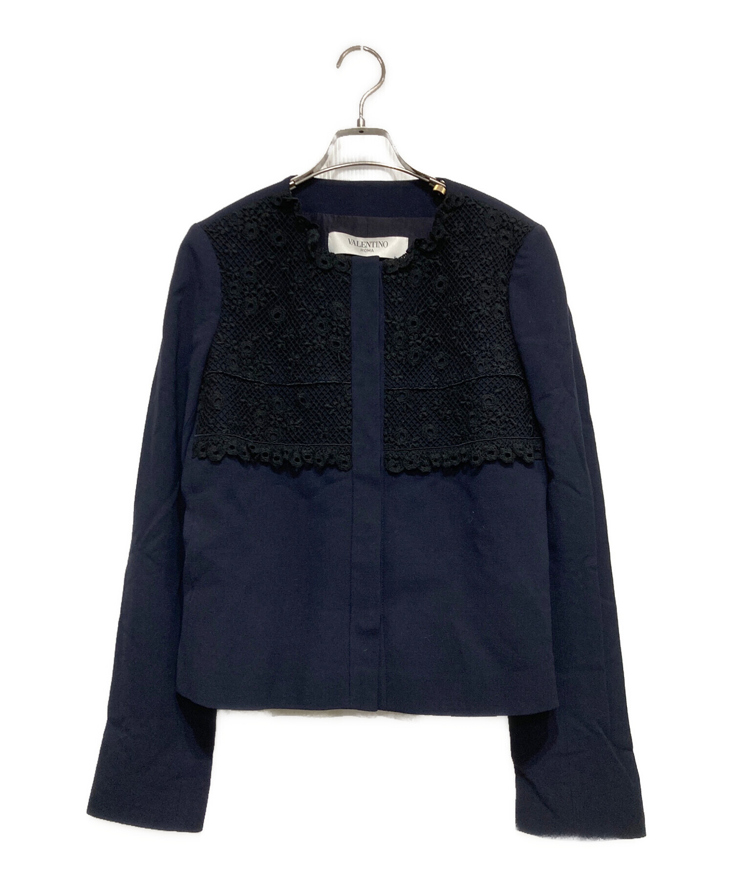 中古・古着通販】VALENTINO (ヴァレンティノ) レースノーカラー