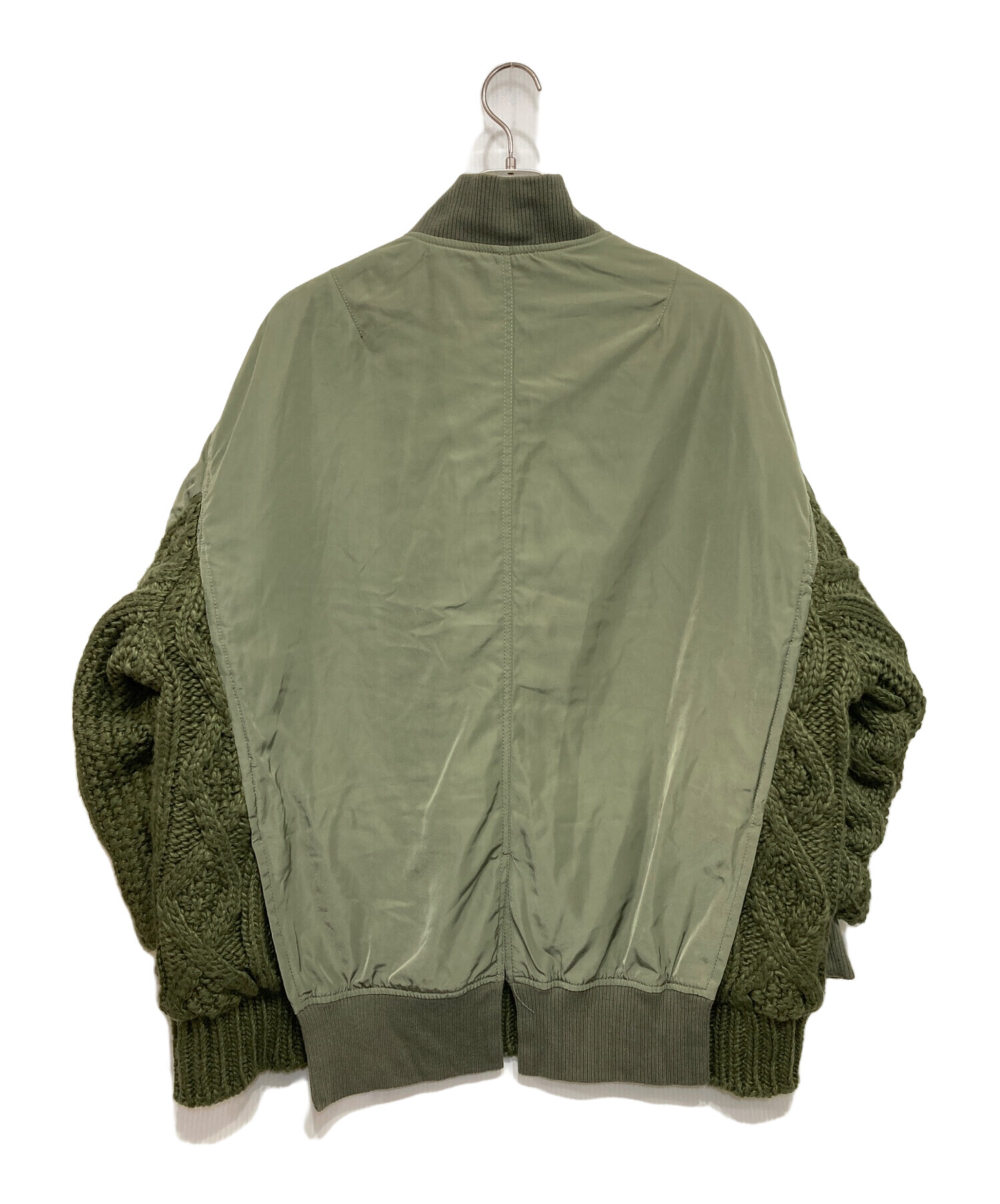 中古・古着通販】tree cafe (ツリーカフェ) ニットドッキングMA-1