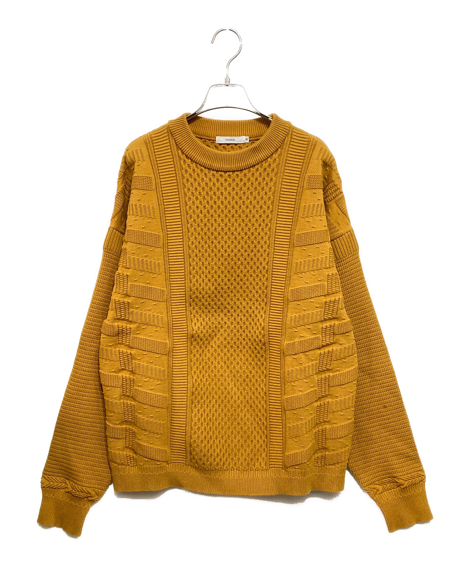 中古・古着通販】YASHIKI (ヤシキ) ARARE KNIT イエロー サイズ:2 