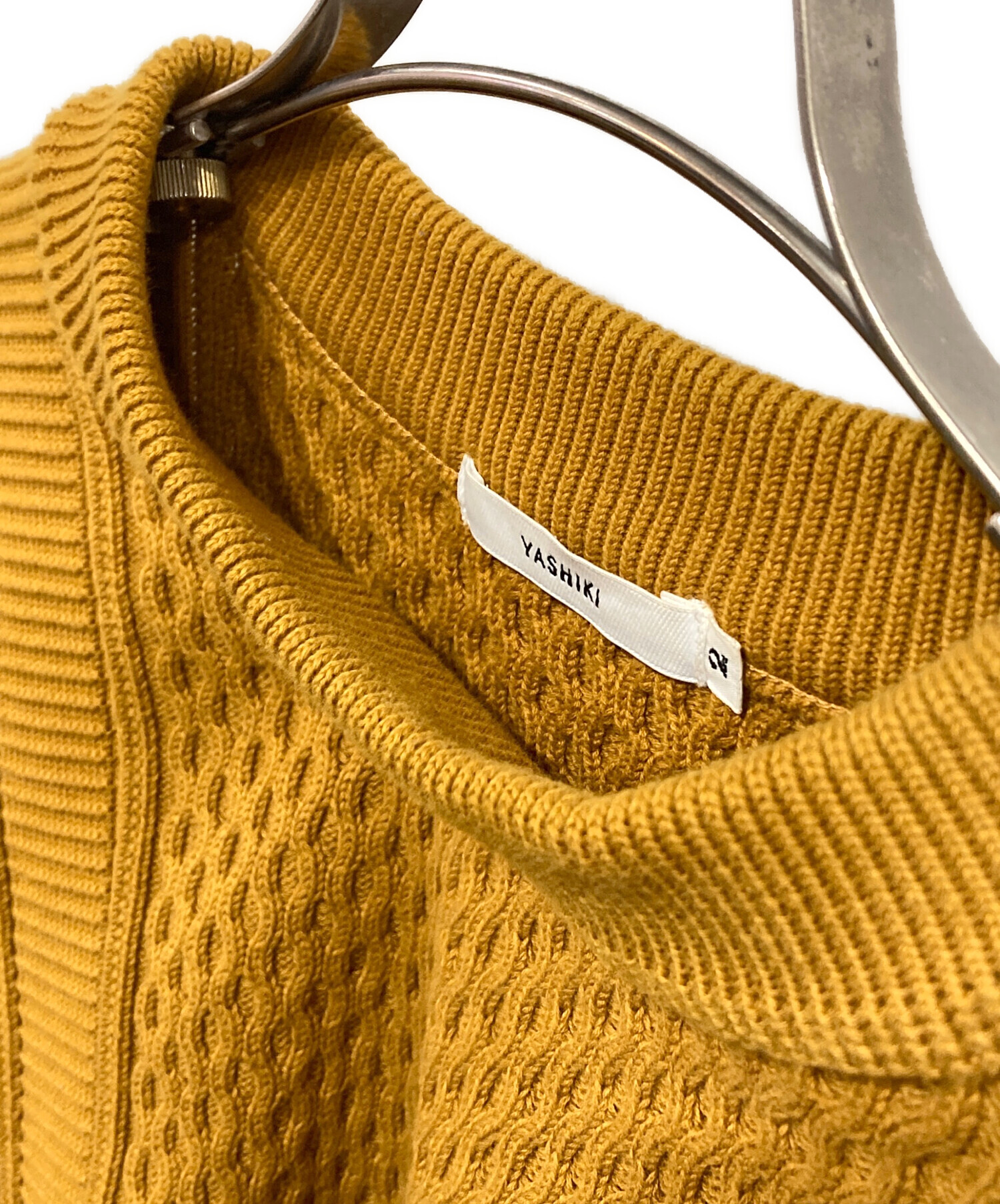 中古・古着通販】YASHIKI (ヤシキ) ARARE KNIT イエロー サイズ:2 