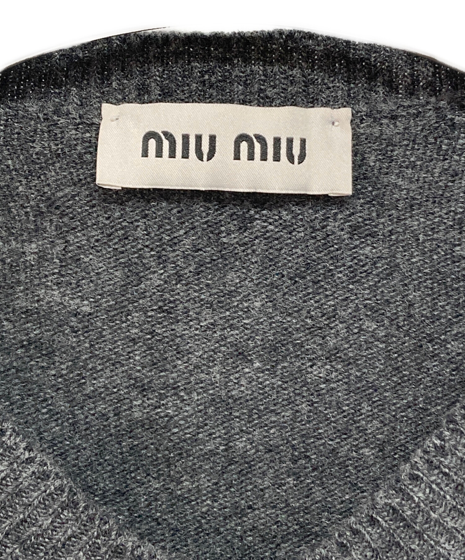 中古・古着通販】MIU MIU (ミュウミュウ) バックロゴバージンウール