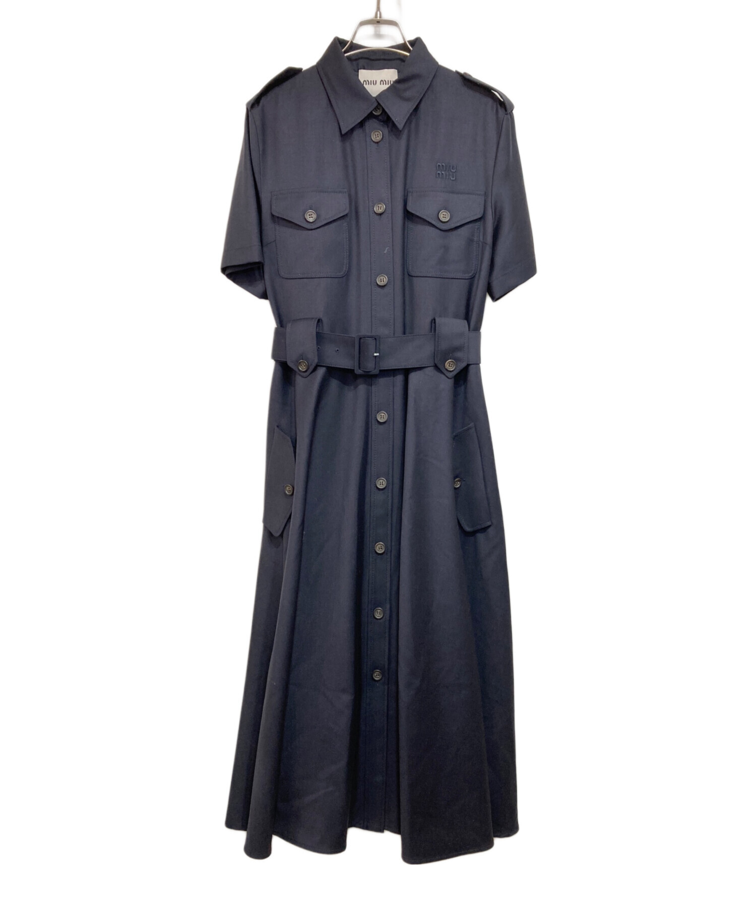 中古・古着通販】MIU MIU (ミュウミュウ) MILITARY DRESS ネイビー