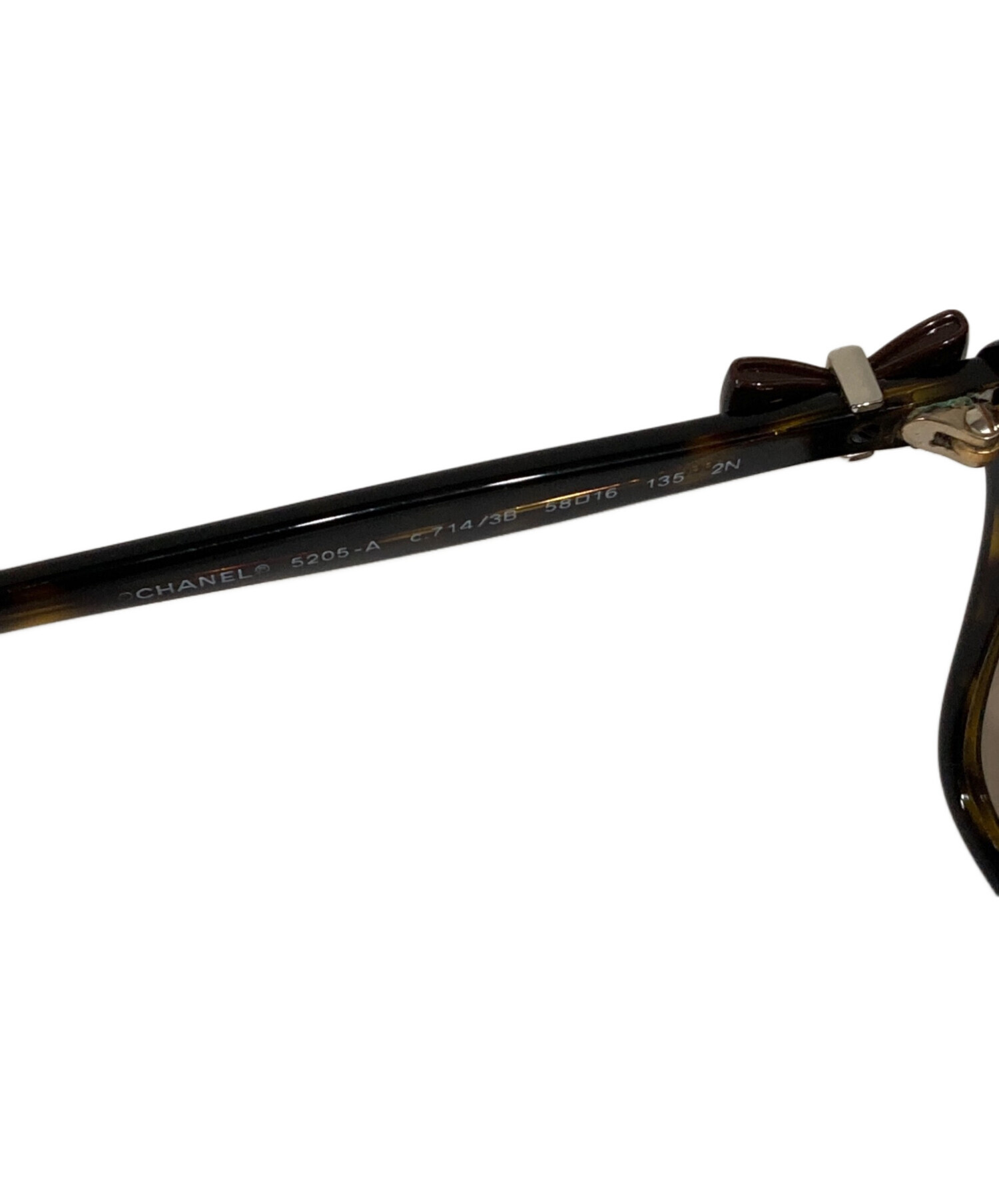 中古・古着通販】CHANEL (シャネル) サイドリボンサングラス ブラウン