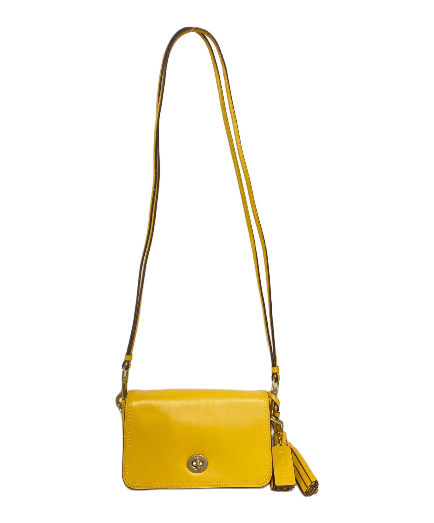 中古・古着通販】COACH (コーチ) ショルダーバッグ イエロー｜ブランド
