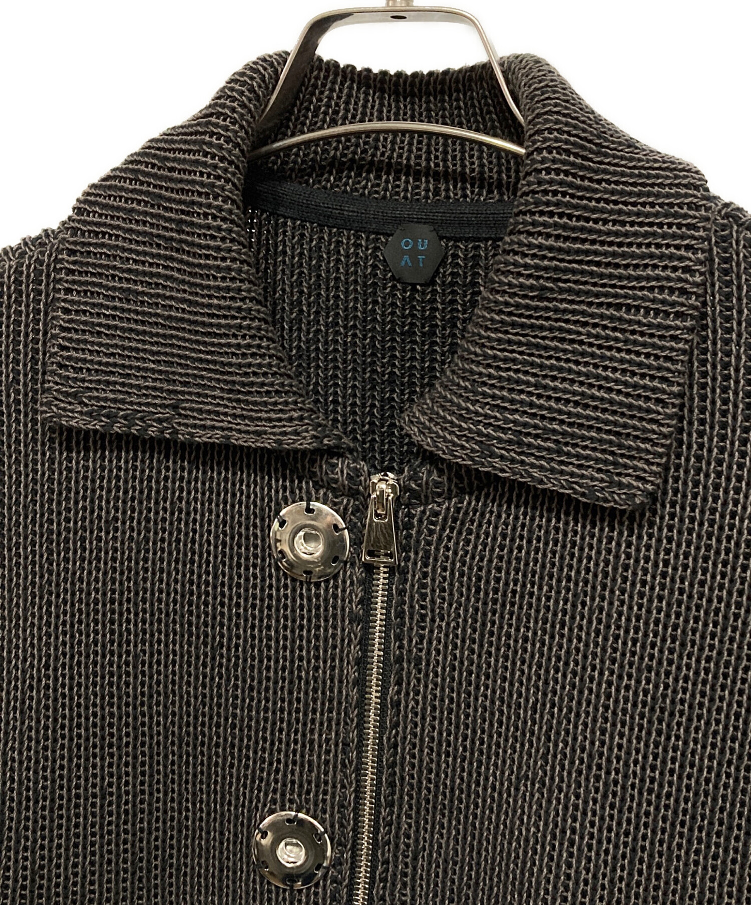 中古・古着通販】OUAT (オーユーエーティー) META ZIP KNIT ブラック