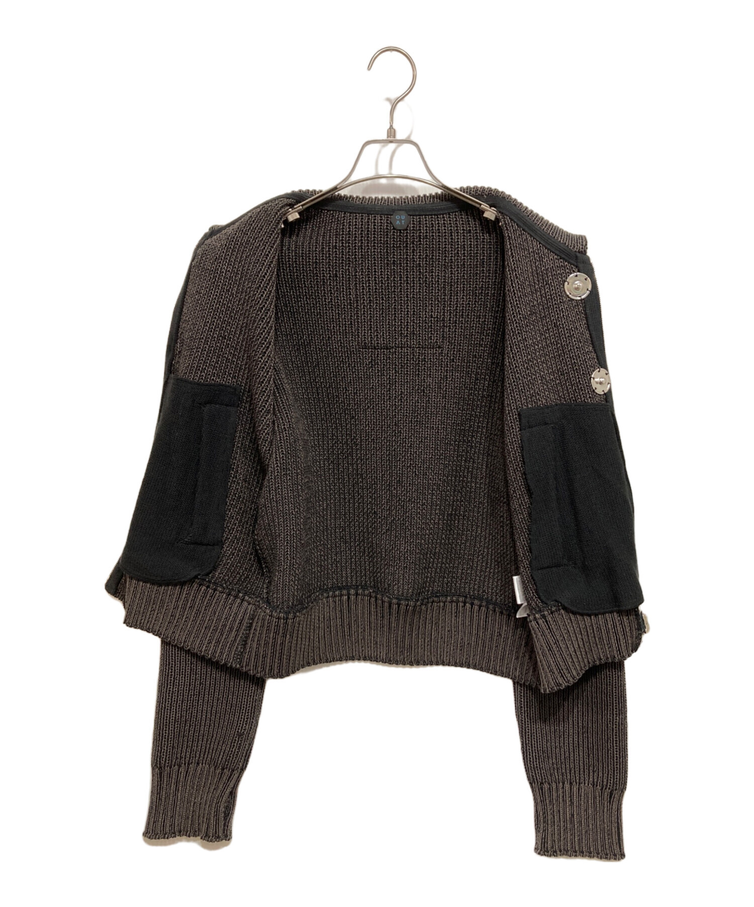 中古・古着通販】OUAT (オーユーエーティー) META ZIP KNIT ブラック