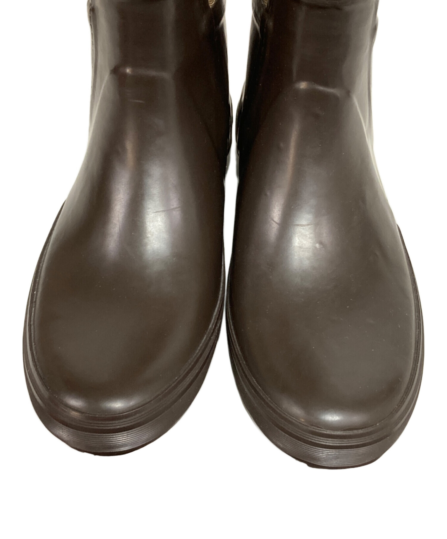 中古・古着通販】COACH (コーチ) レインブーツ ブラウン×ベージュ