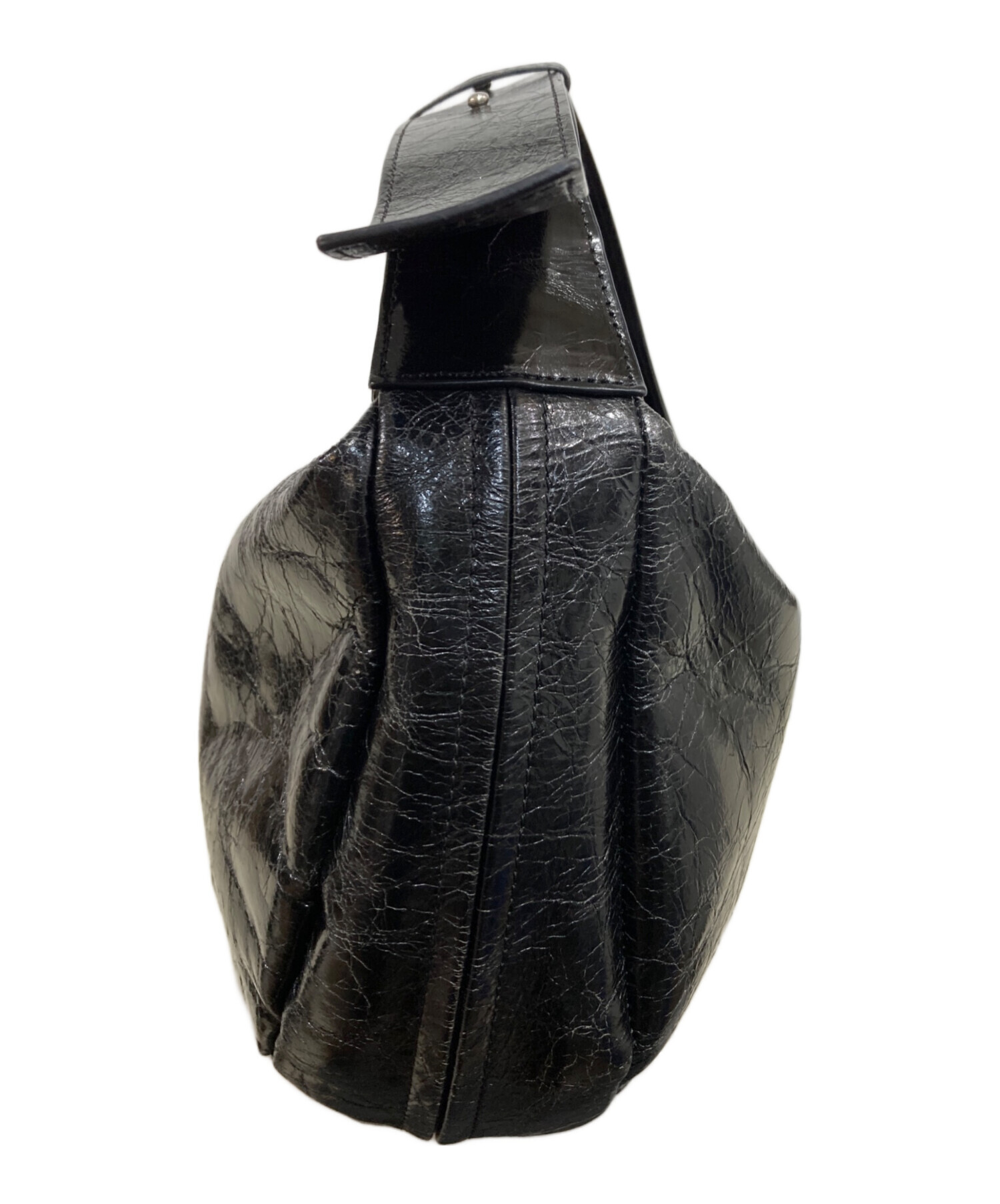 中古・古着通販】AMERI (アメリ) cracked leather body bag ブラック 