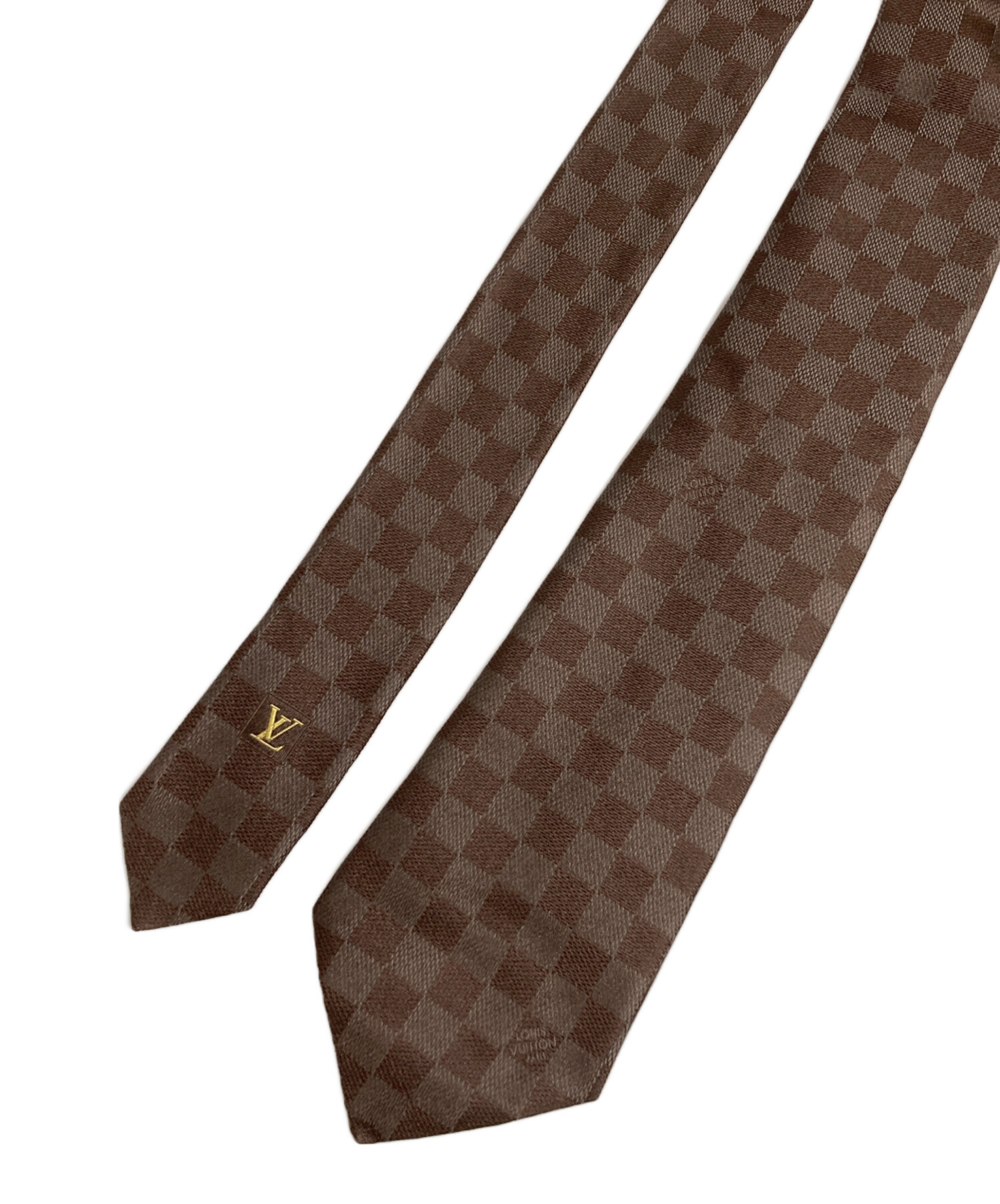 中古・古着通販】LOUIS VUITTON (ルイ ヴィトン) ダミエ柄ネクタイ 中古・古着通販】LOUIS VUITTON (ルイ ヴィトン) ダミエ柄ネクタイ