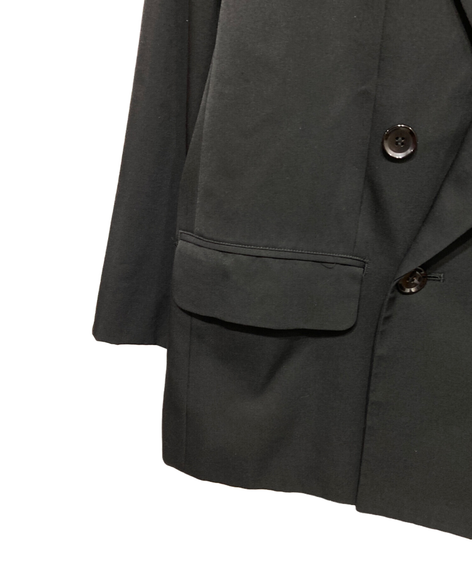 ジャケット・アウター 09ss Yohji Yamamoto FEMME Yohji Yamamoto FEMME Buttonless Mouton Jacket Black M (K-148985)