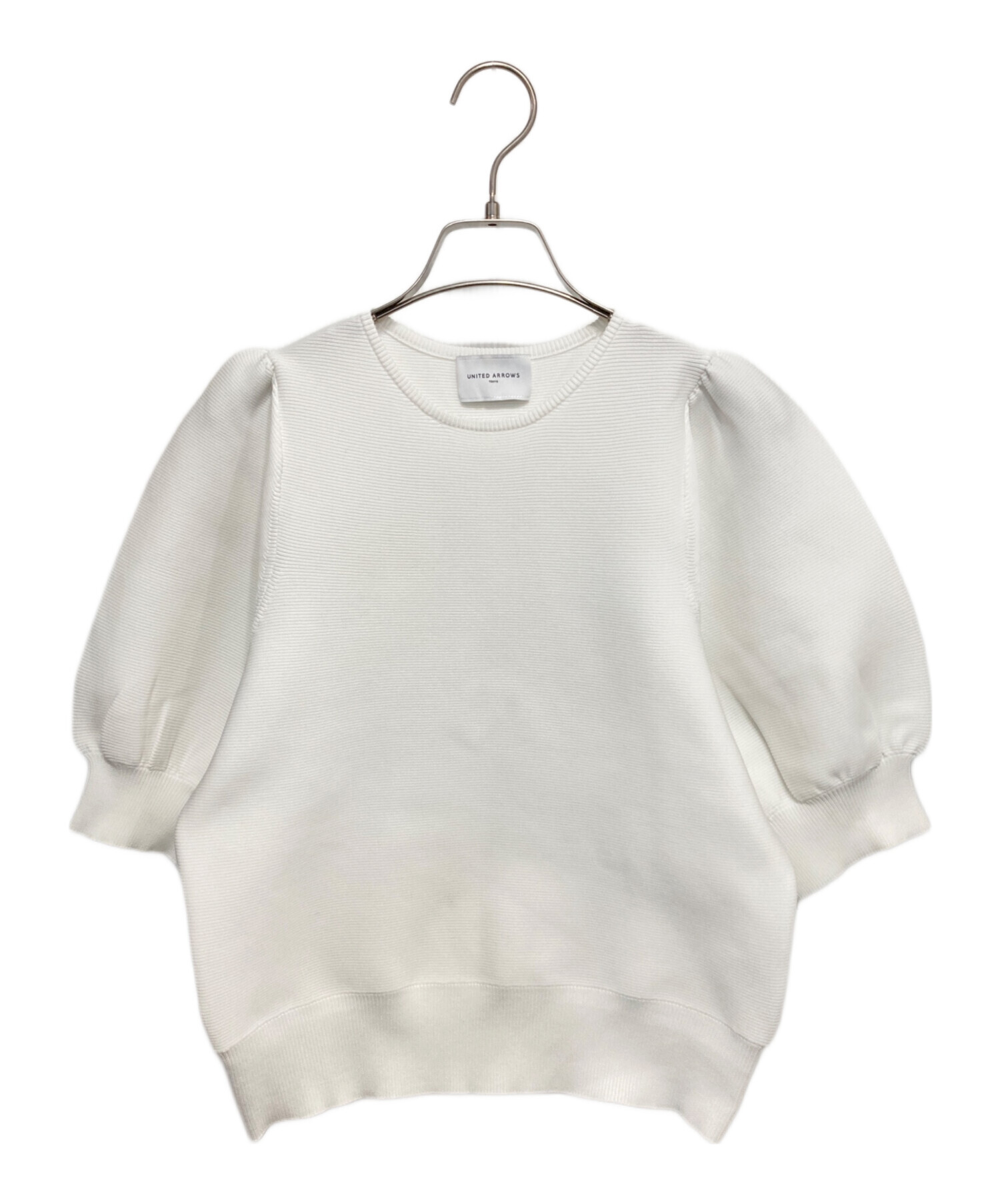 返品OK UNITED ARROWS TOKYO パフスリーブ ドットブラウス 38 黒 