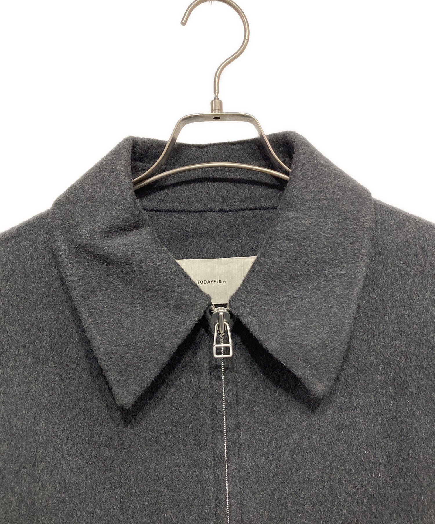 中古・古着通販】TODAYFUL (トゥデイフル) Wool Zip Blouson グレー